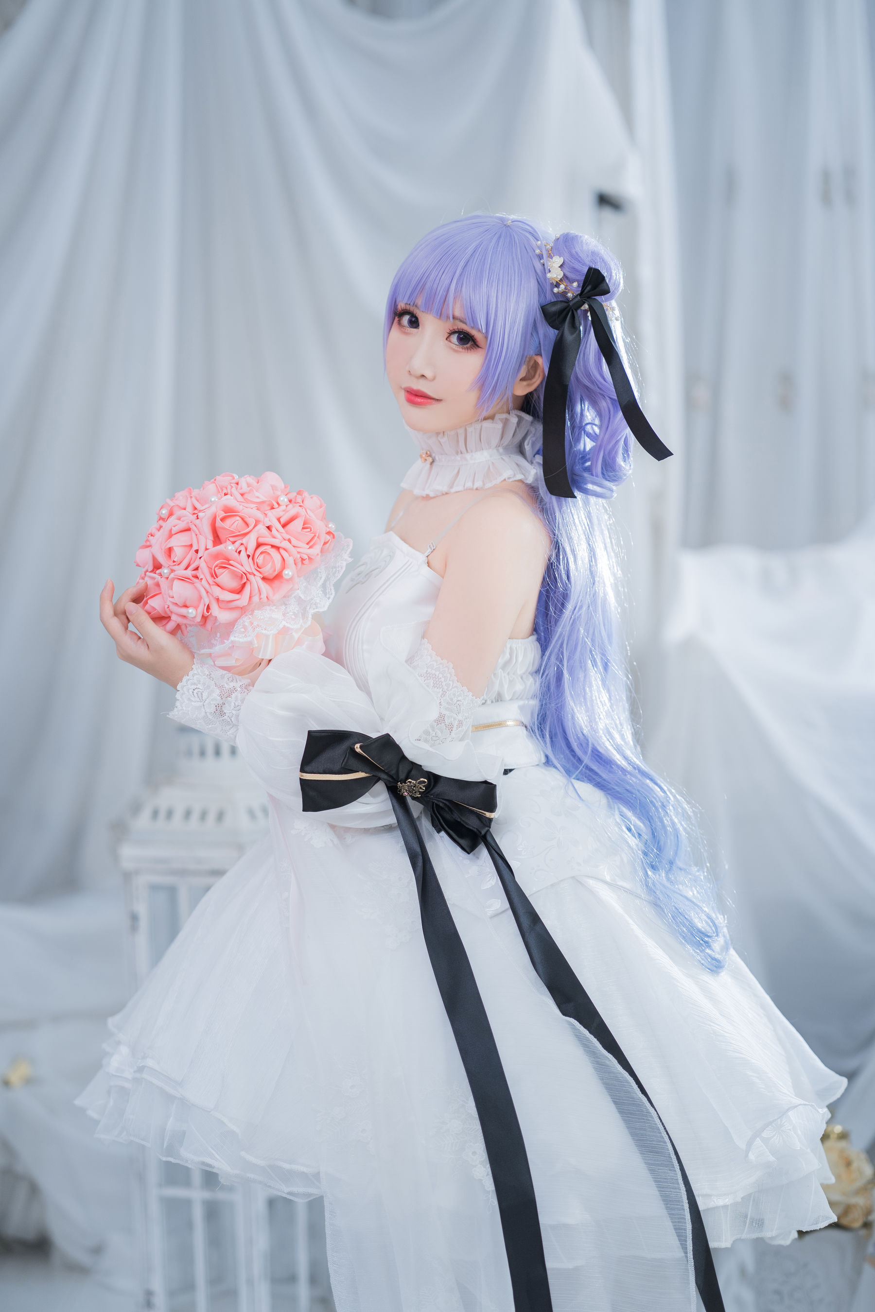 [Cosplay写真] 可爱人气Coser面饼仙儿 – 独角兽婚纱 [14P]