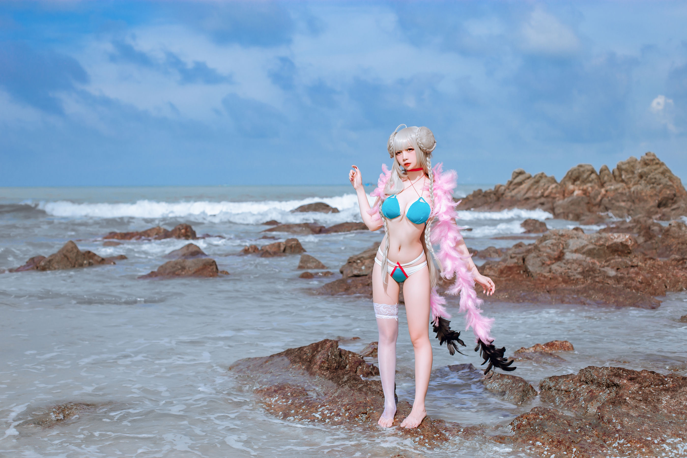 [Cosplay写真] 人气Coser二佐Nisa – 碧蓝可畏泳装 [27P]