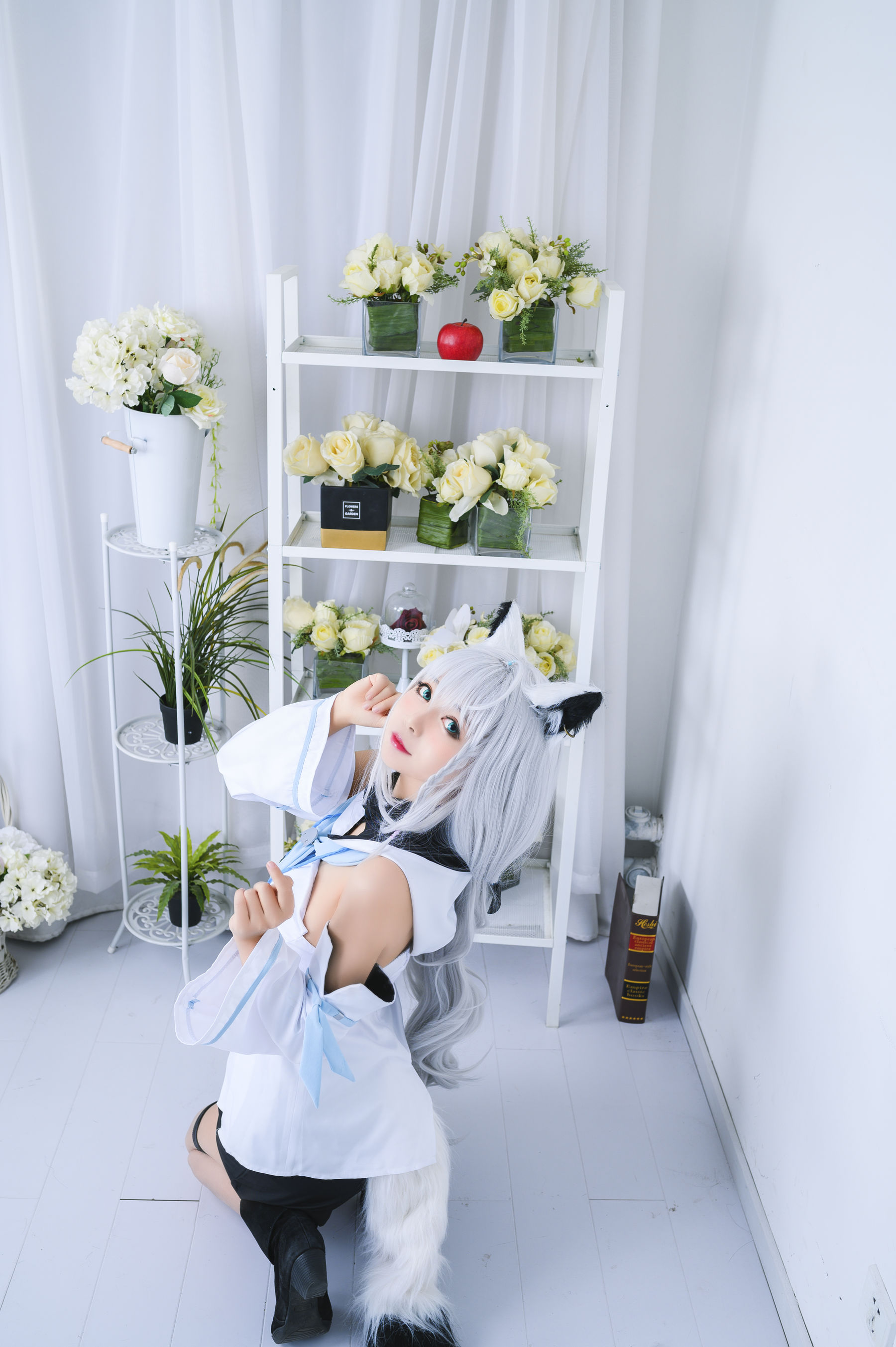 大眼萌妹黑猫猫OvO – 白上吹雪 [12P]