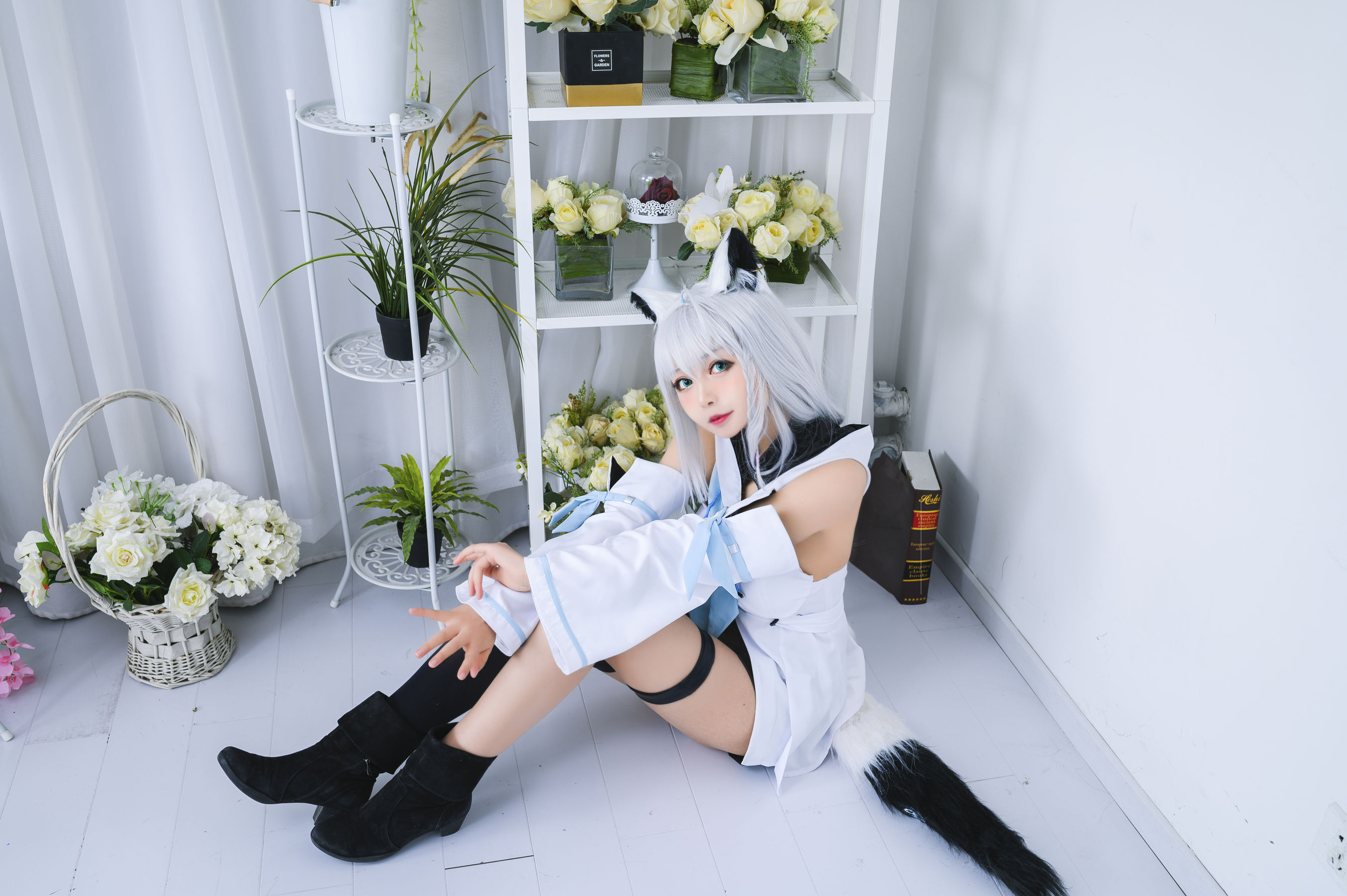 大眼萌妹黑猫猫OvO – 白上吹雪 [12P]