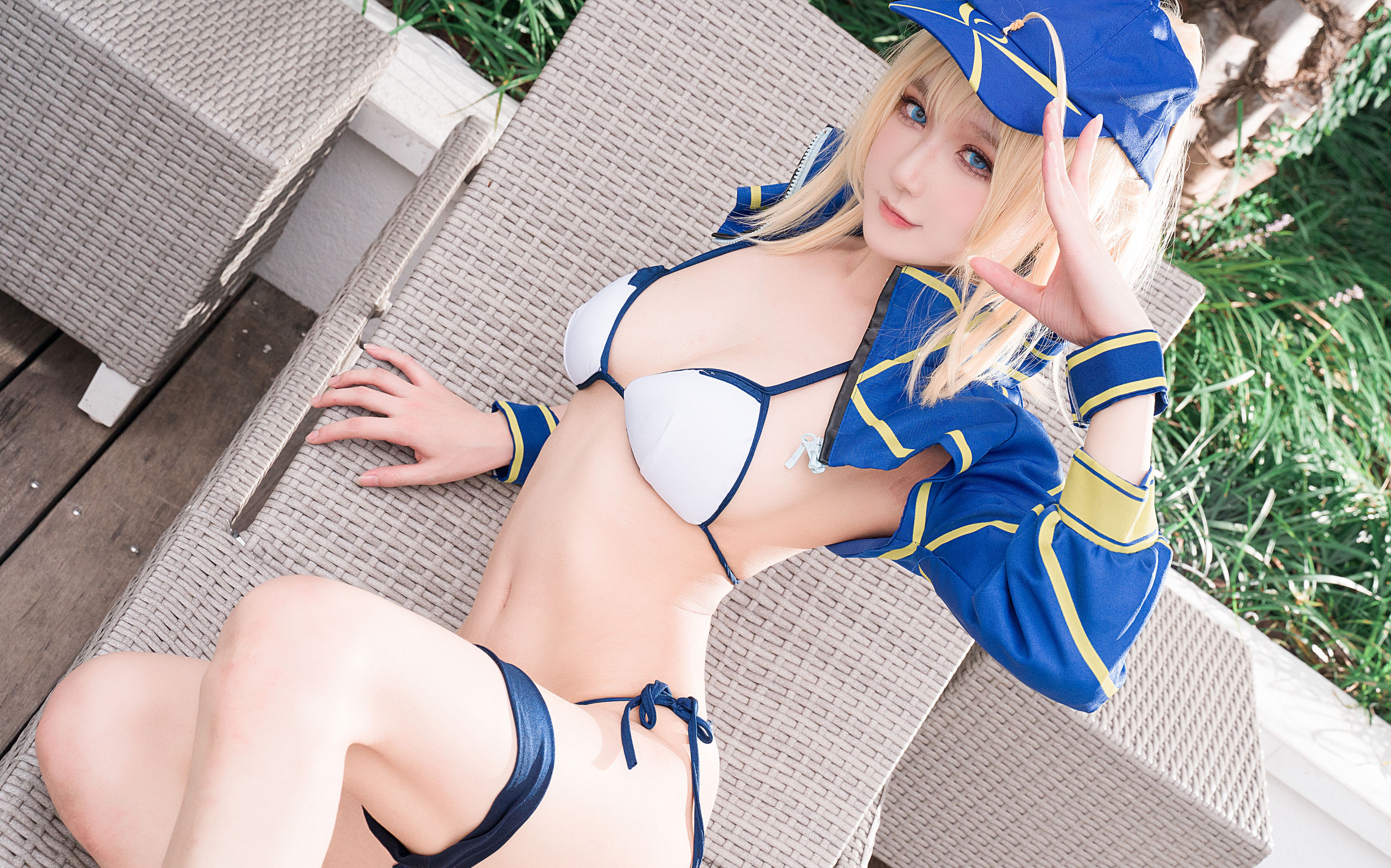 动漫博主阿包也是兔娘 – 冲田总司泳装 [25P]