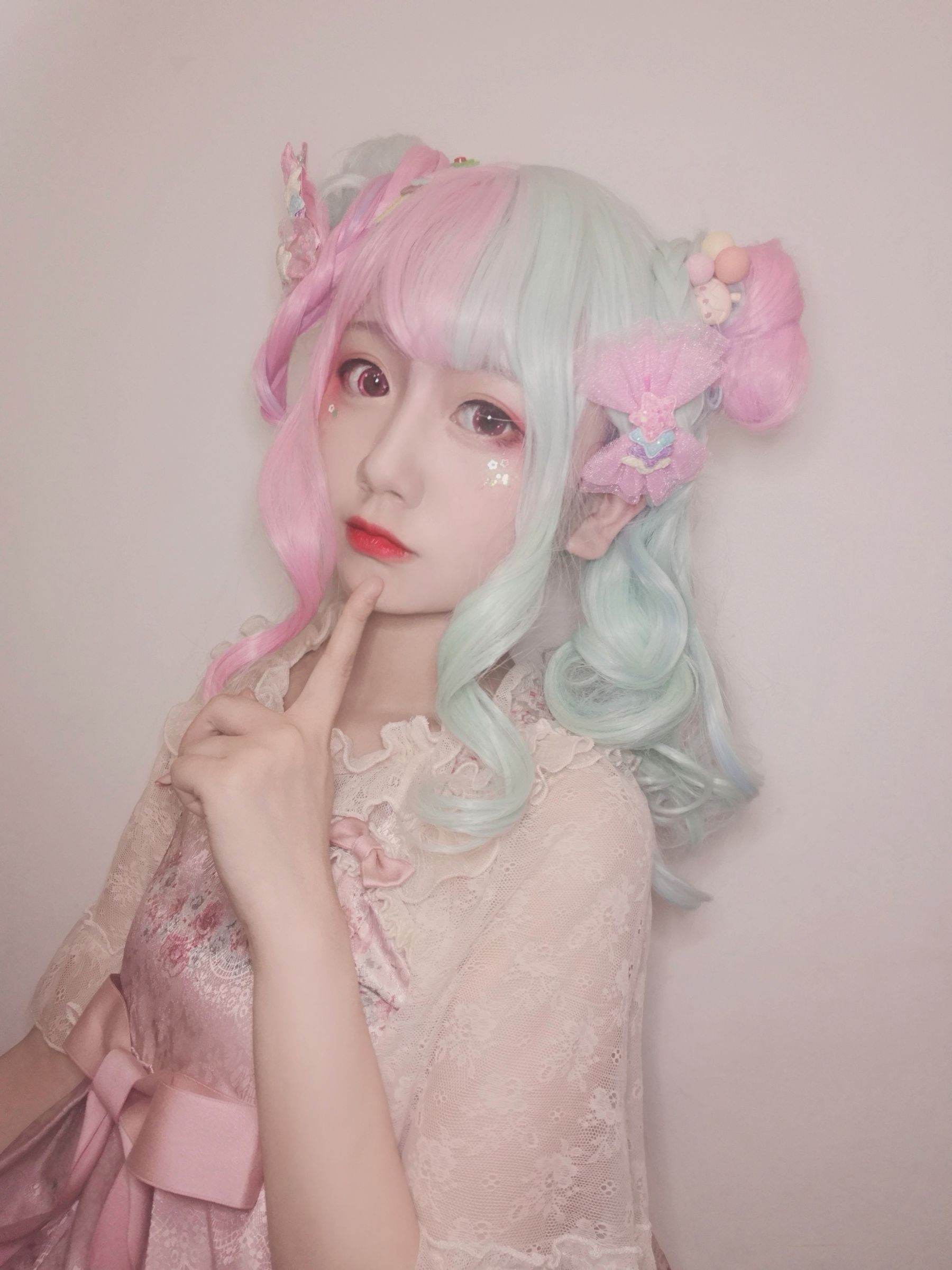 动漫博主弦音sic – lolita草莓薄荷冰淇淋 [7P]