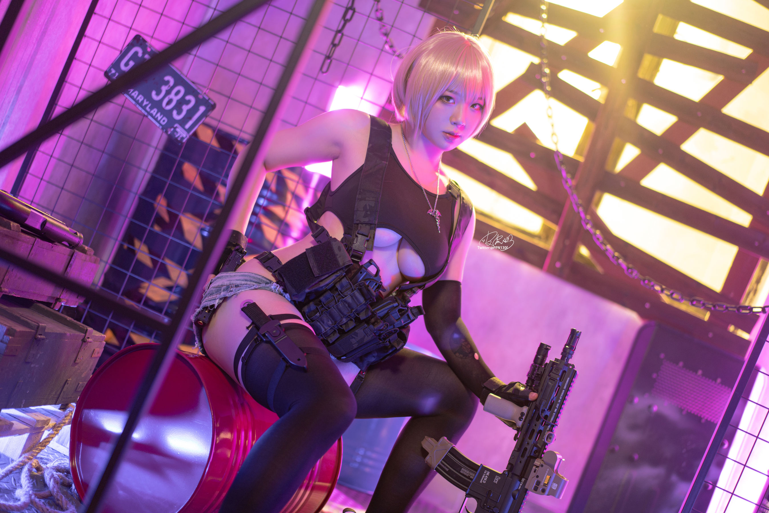 皮皮奶可可爱了啦 – 战术背心 [50P]