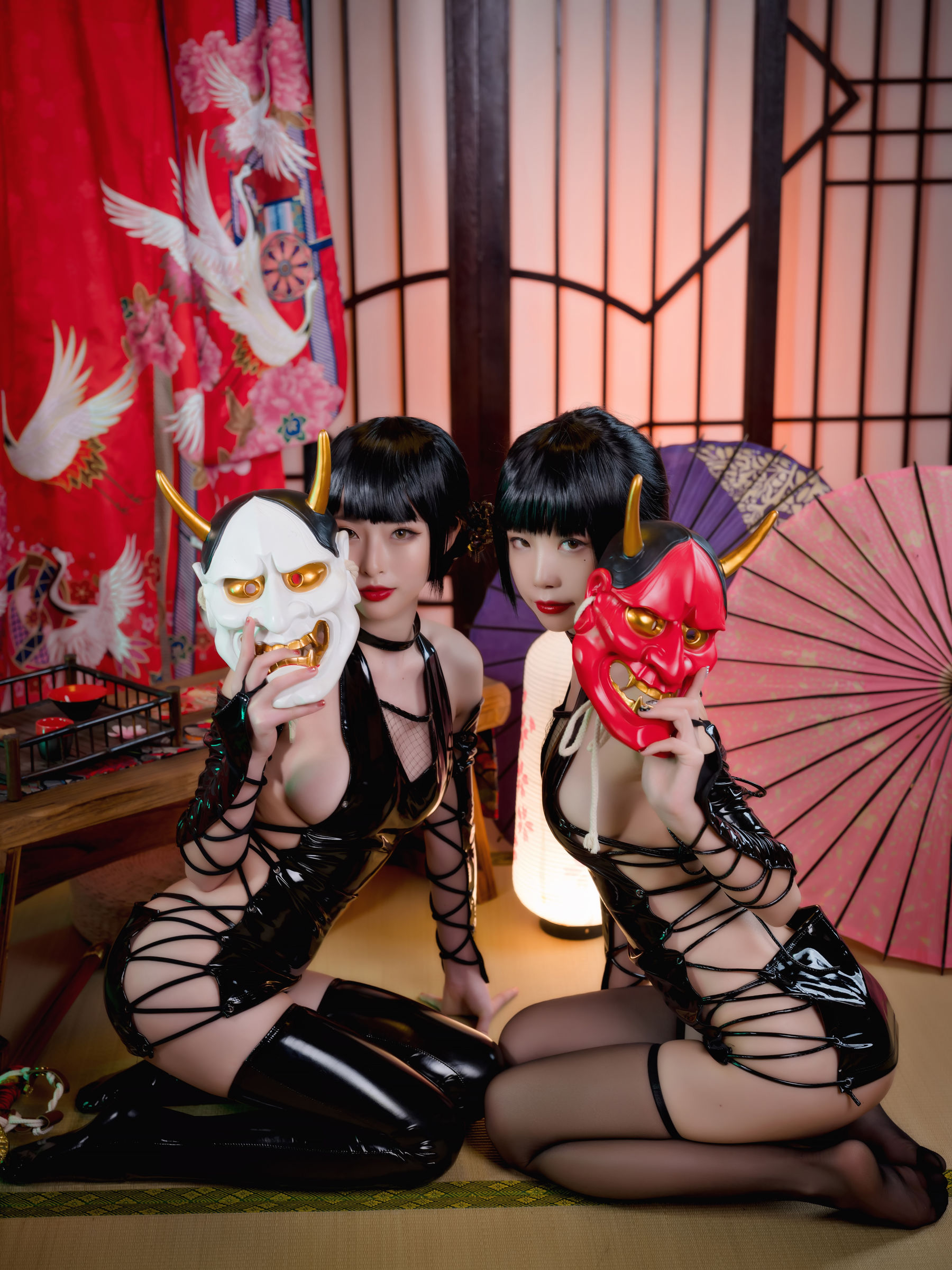 动漫博主水淼aqua&#038;清水由乃 忍者双人 [31P]