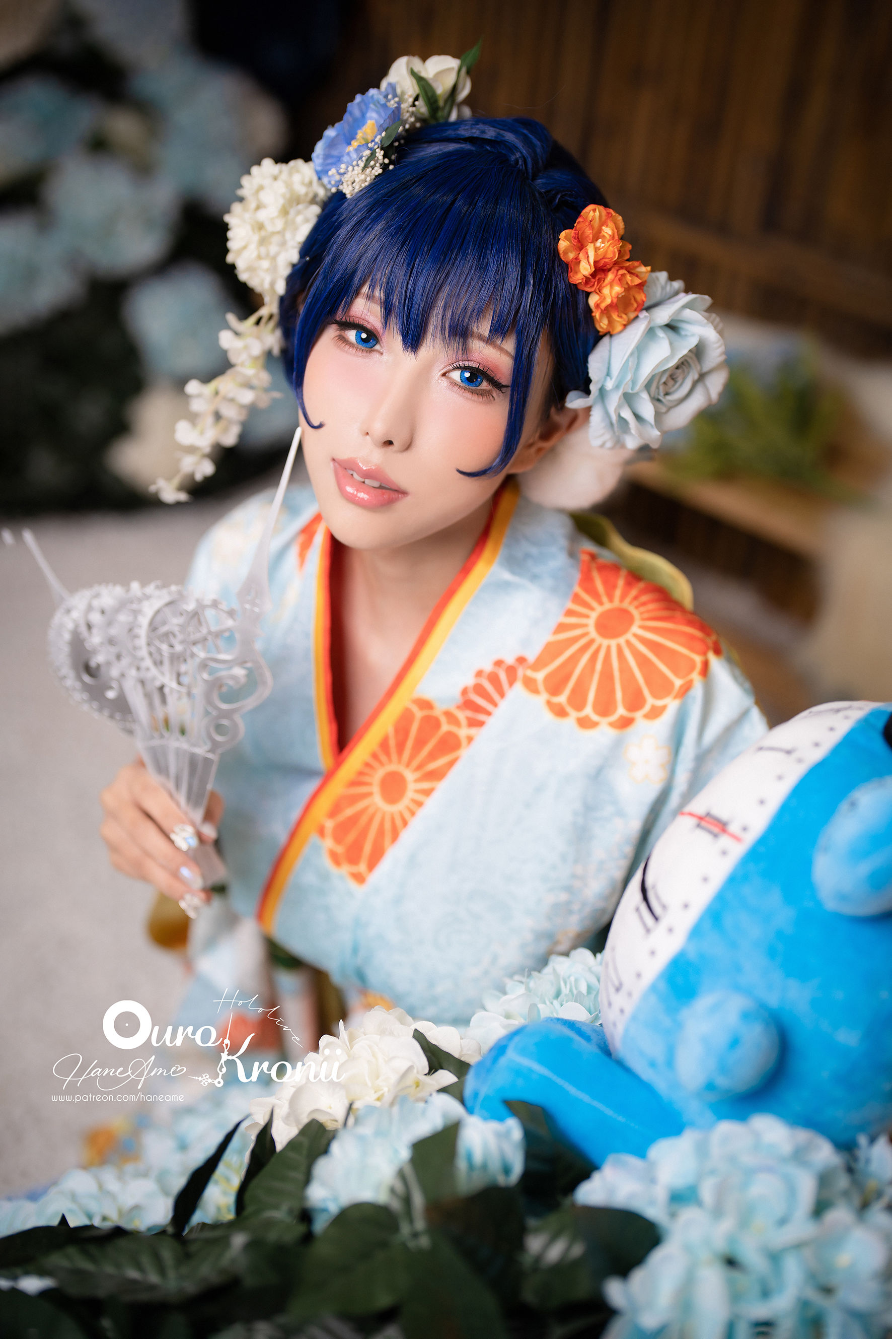 Hane Ame 雨波 – Hololive Kronii 時間 Kimono [26P]