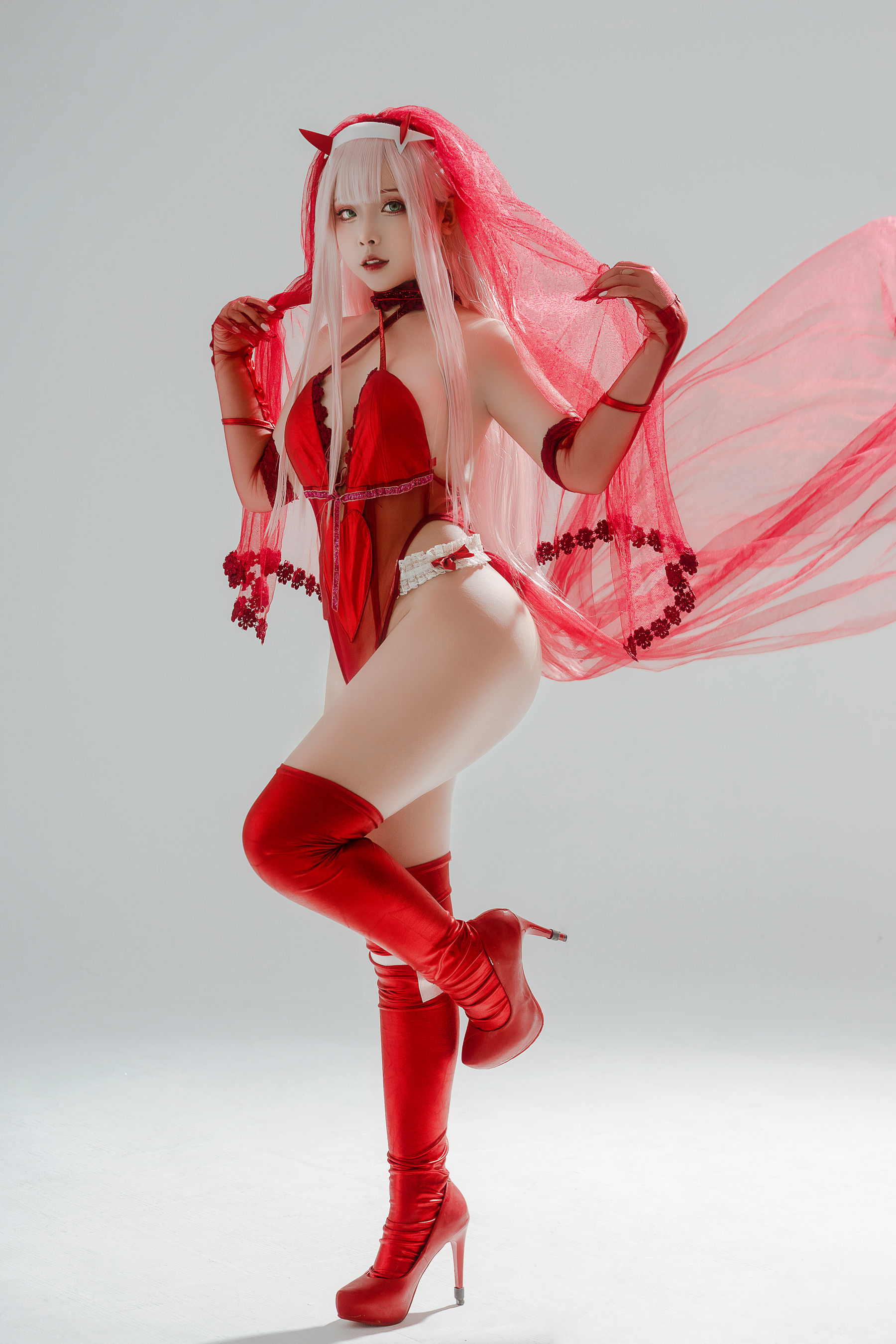 Sayo Momo – Zero Two Wedding Dress [21P]