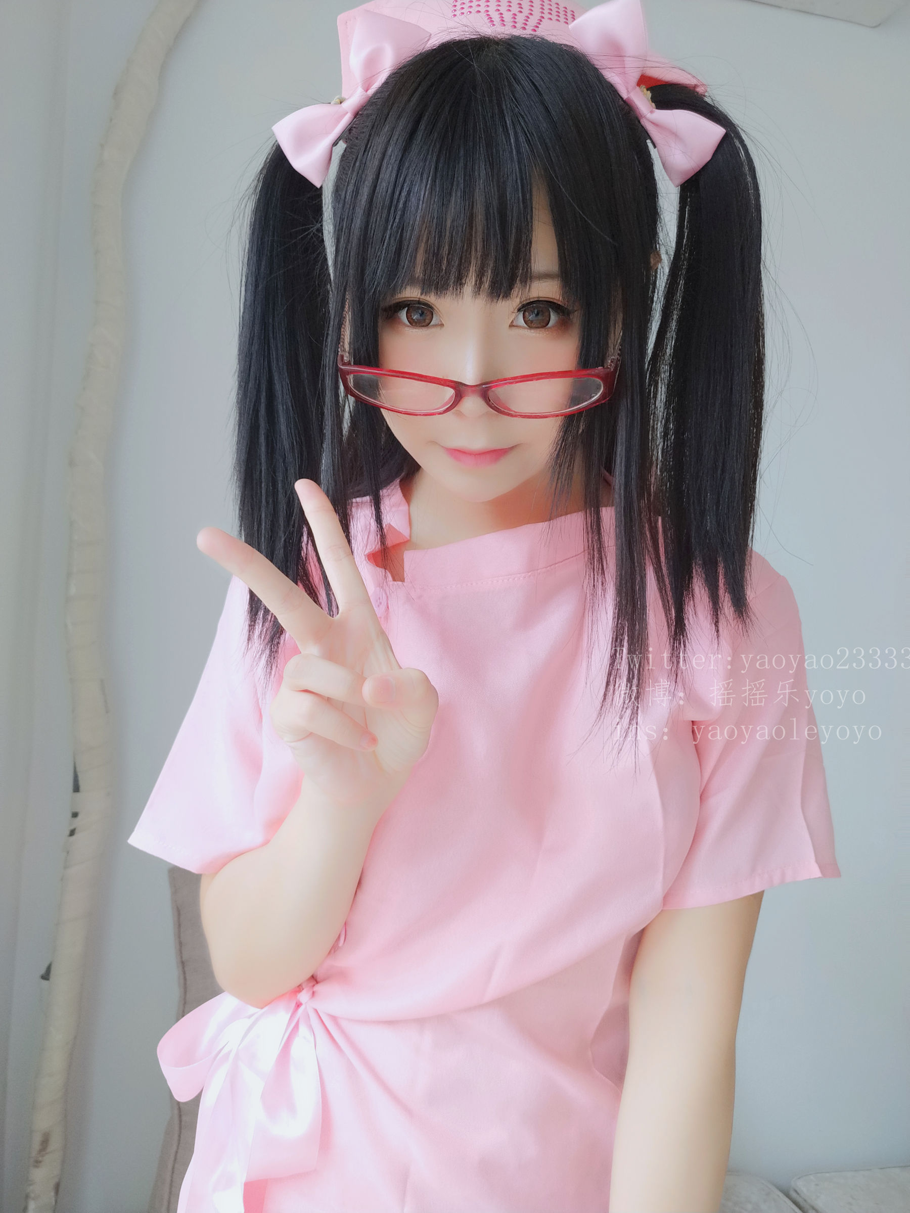 萌妹子Coser摇摇乐yoyo 可爱粉色护士 [101P]