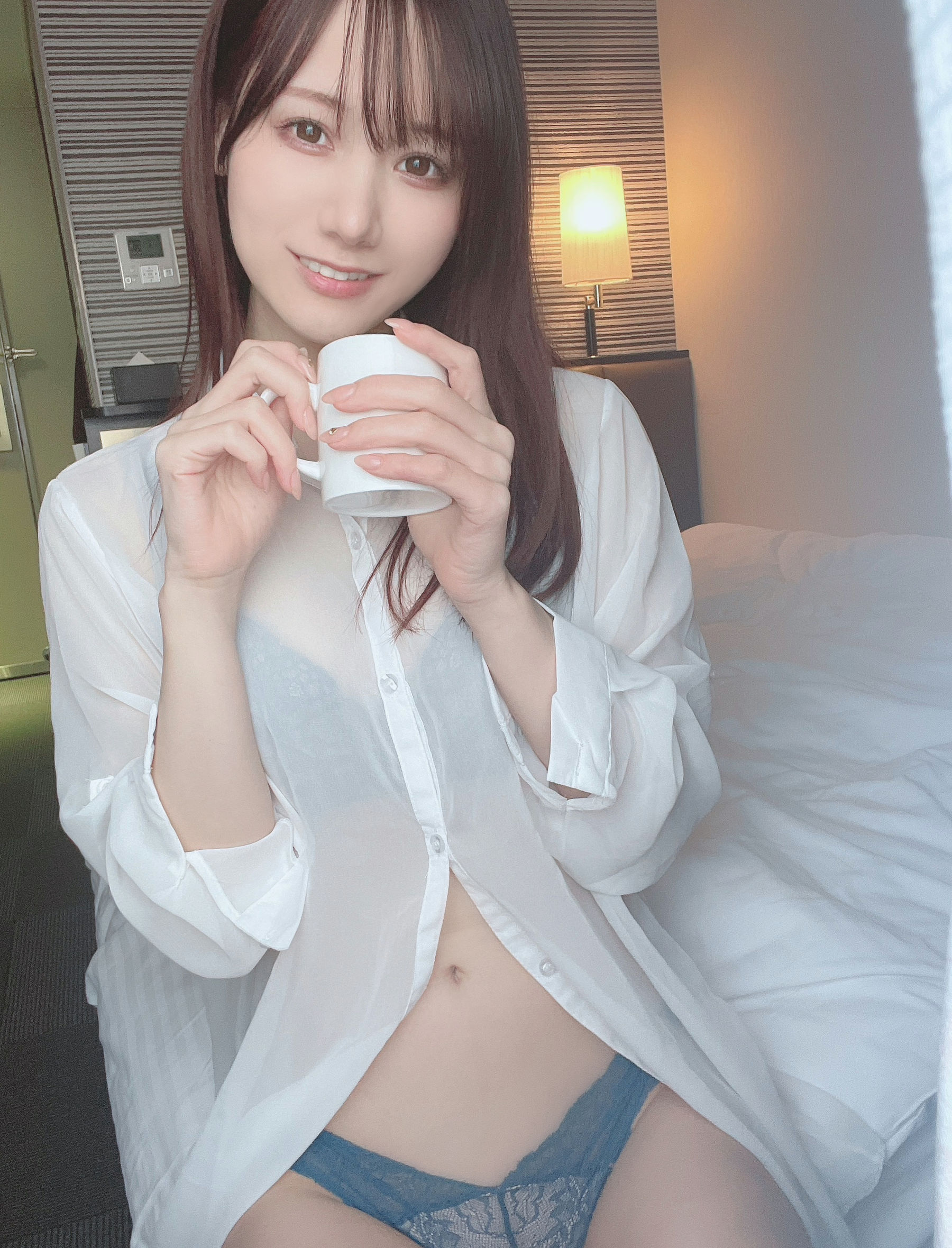 日本甜美COSERけんけん[fantia] 20220128-透けシャツ×ランジェリー [33P]