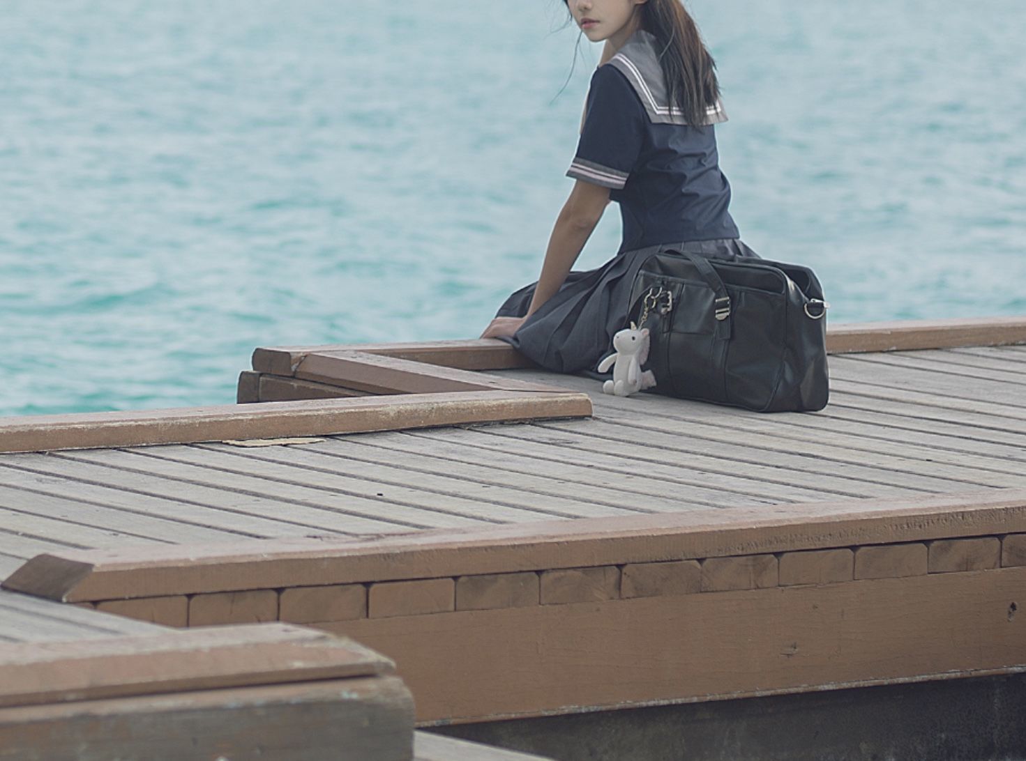 动漫博主南桃Momoko – 蓝jk [12P]