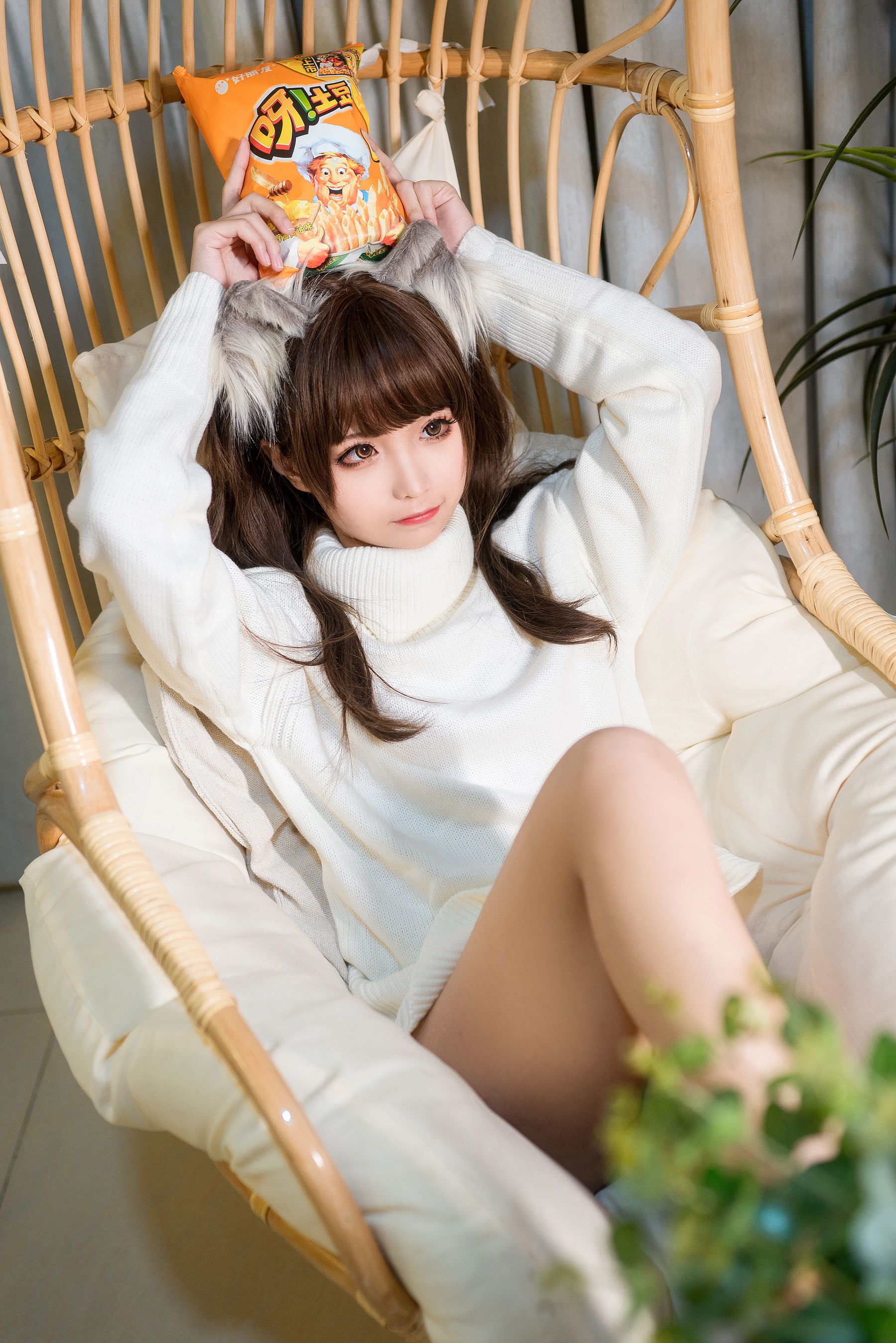 动漫博主蠢沫沫 白毛衣 [45P]