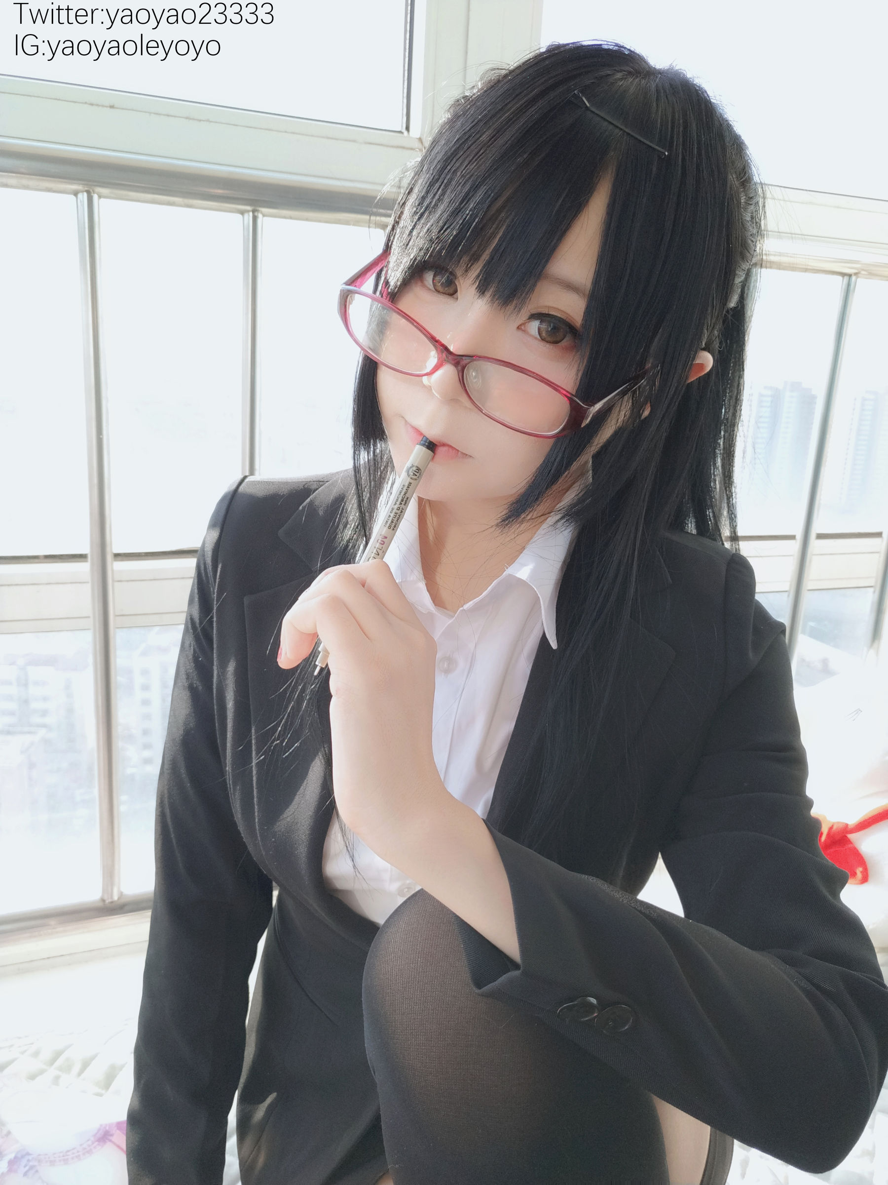 萌妹子Coser摇摇乐yoyo – 补习老师 [104P]