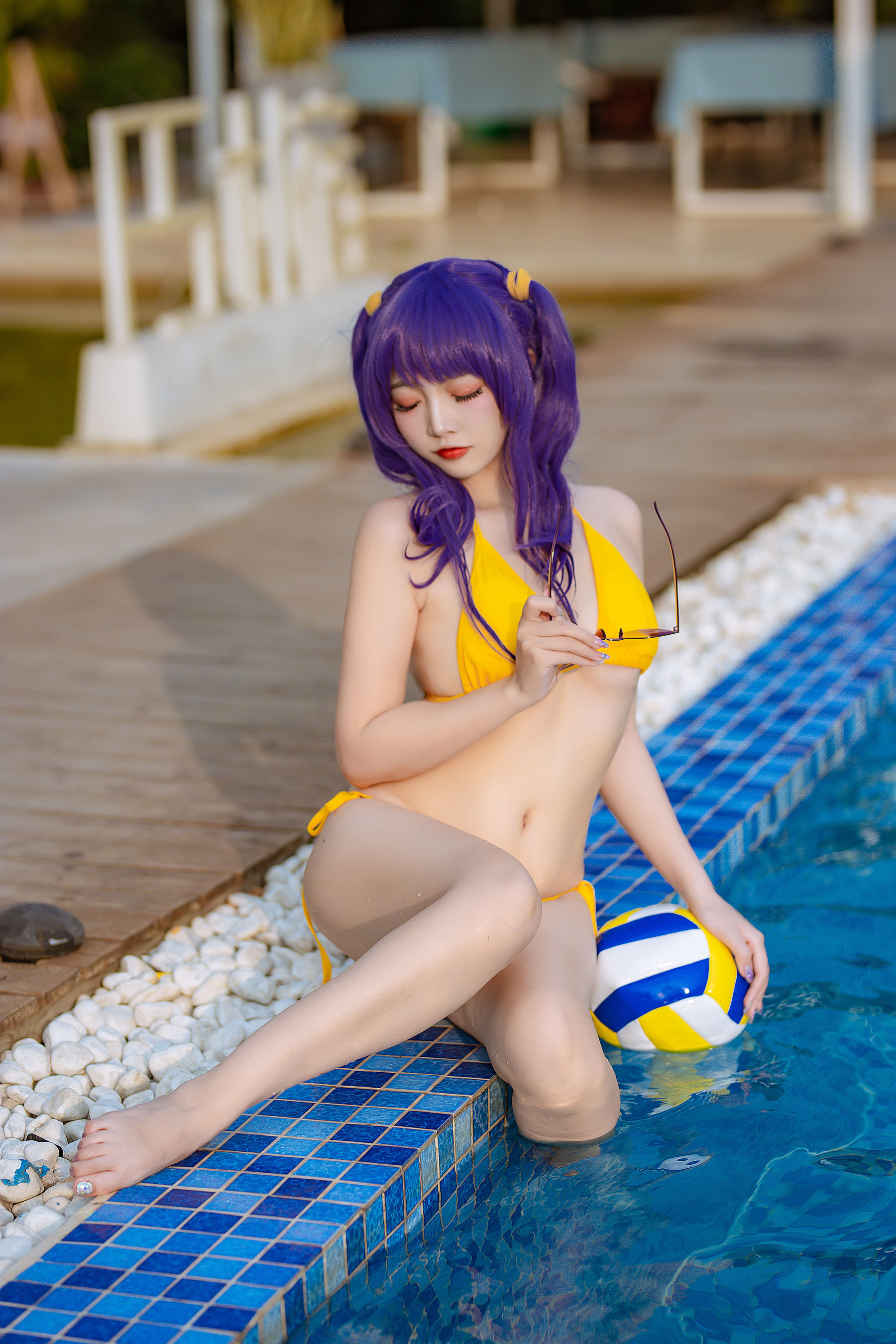 人气Coser二佐Nisa – 碧蓝 波拉泳装 [20P]