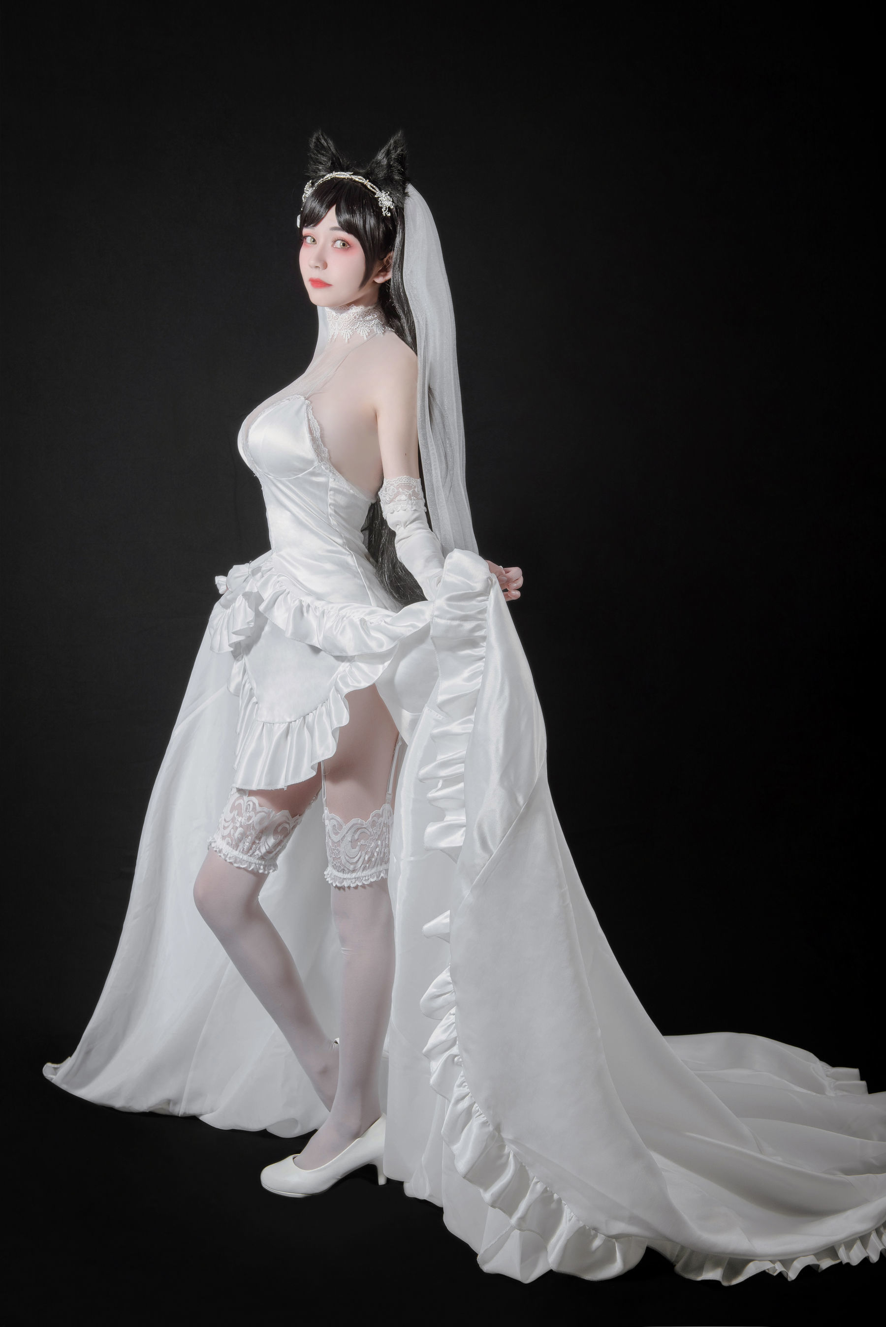 [萝莉COS] 小妖精你的负卿 – 爱宕花嫁 [9P]