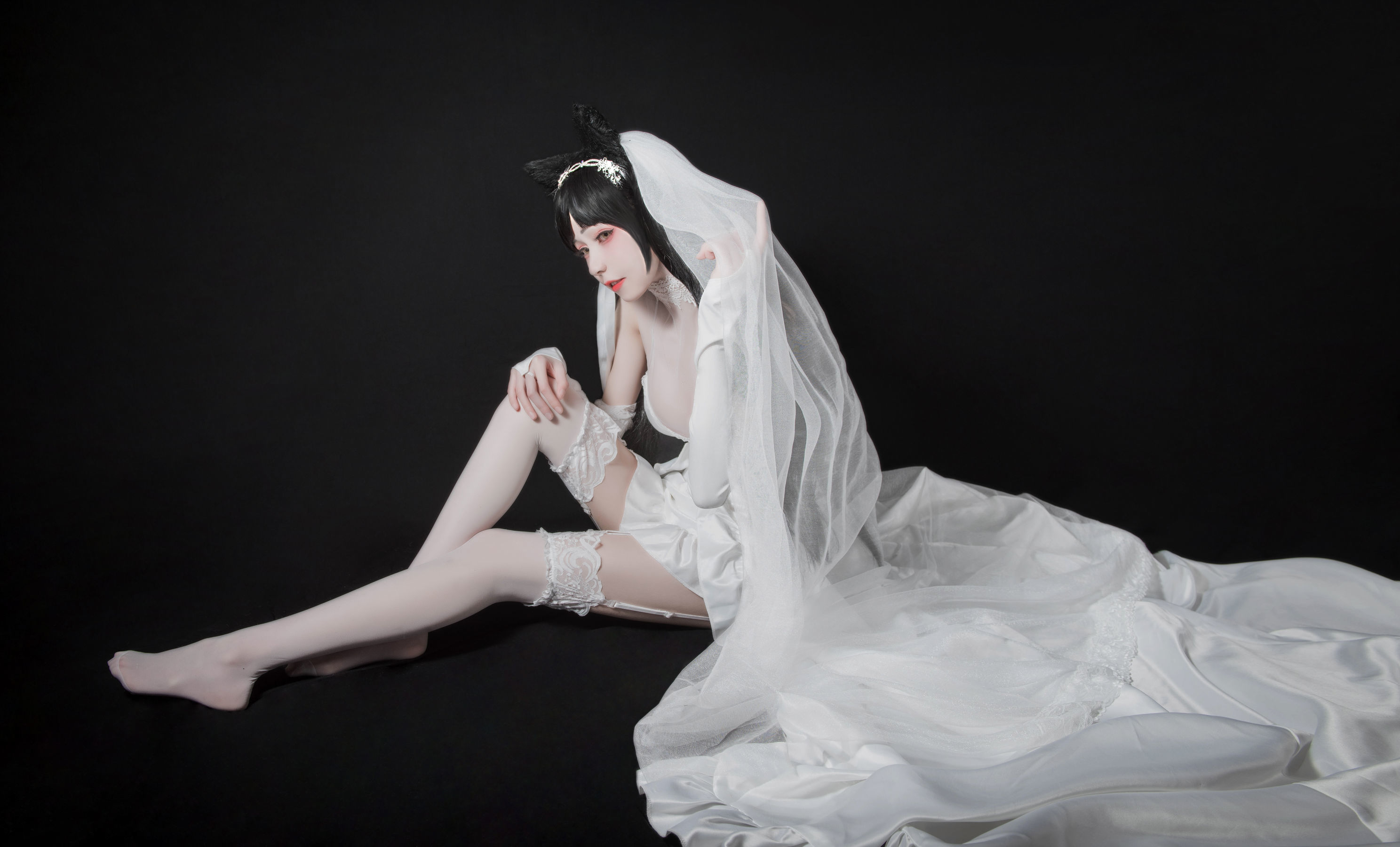 [萝莉COS] 小妖精你的负卿 – 爱宕花嫁 [9P]