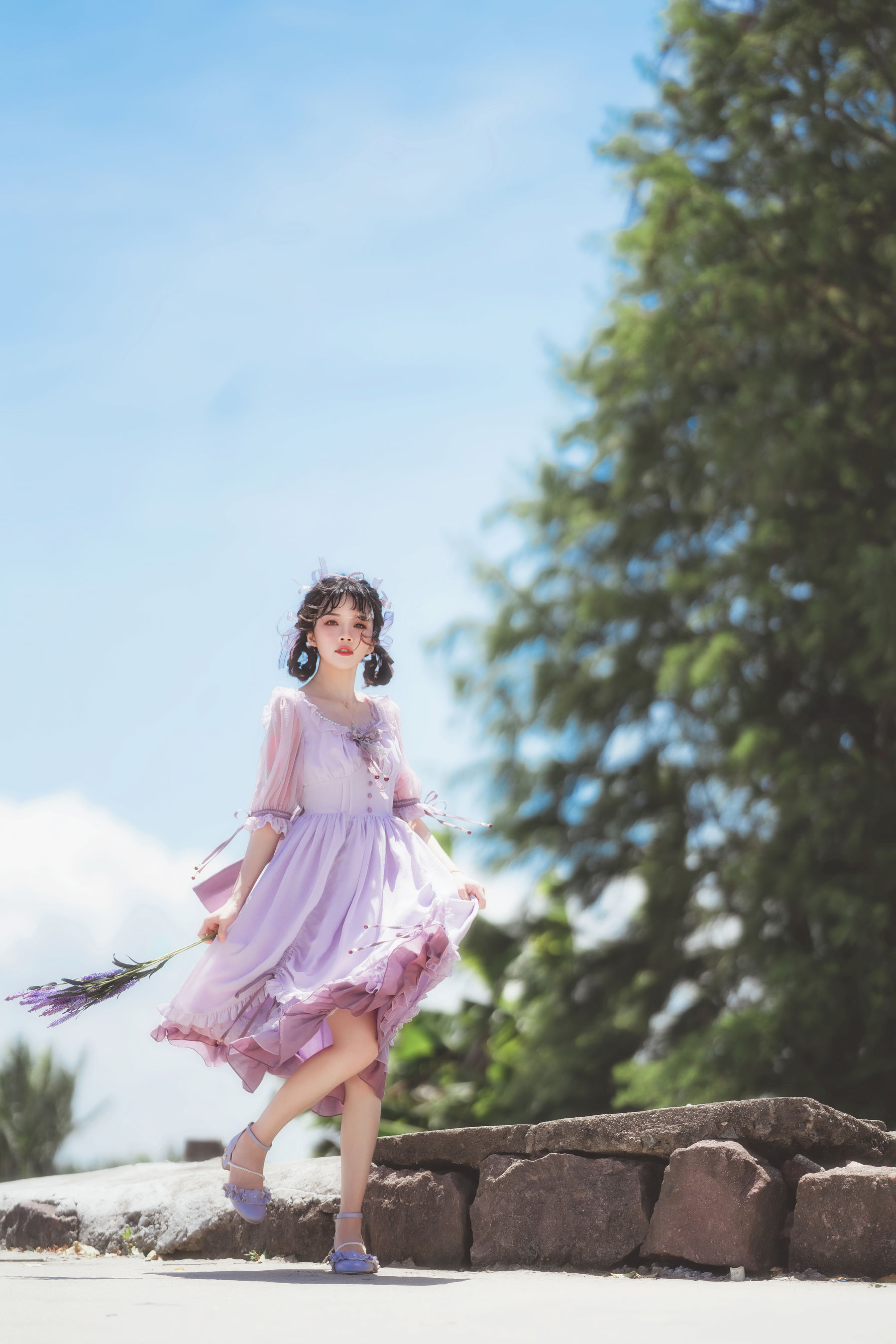 桜桃喵 – 少女之紫萱 [15P]