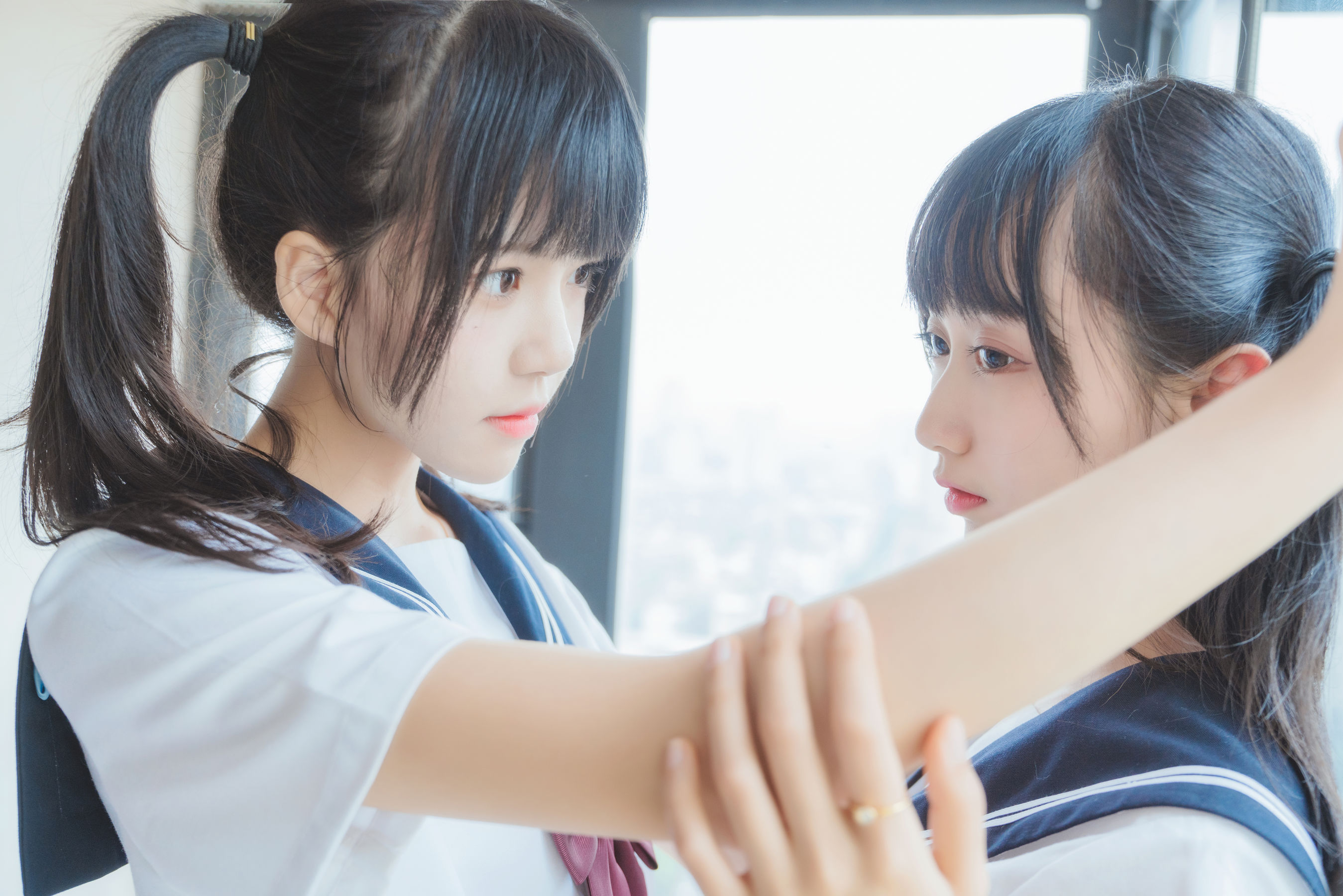 萌系小姐姐木绵绵OwO&#038;桜桃喵 她(制服×制服) [38P]