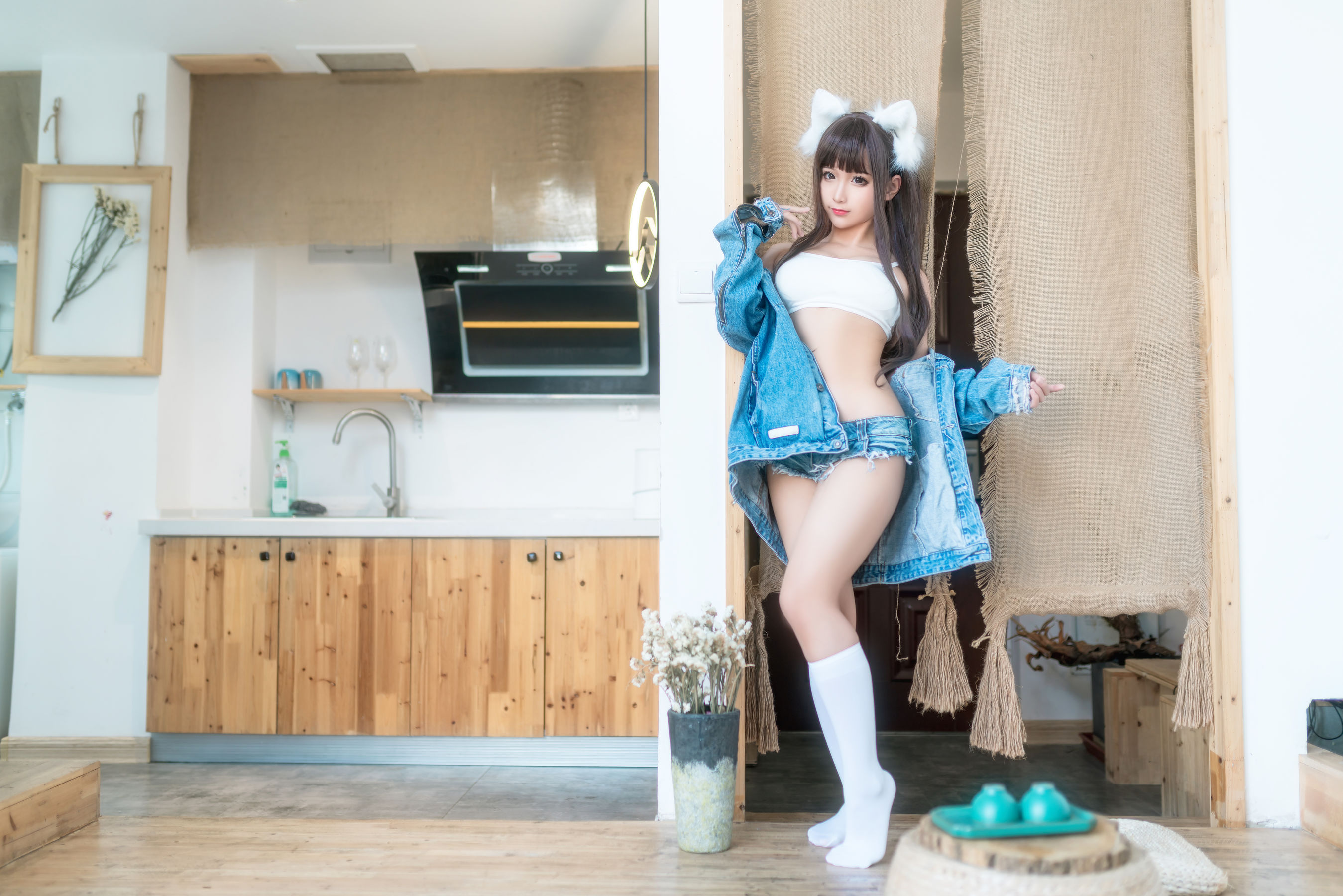 动漫博主蠢沫沫 – 牛仔衣 [40P]