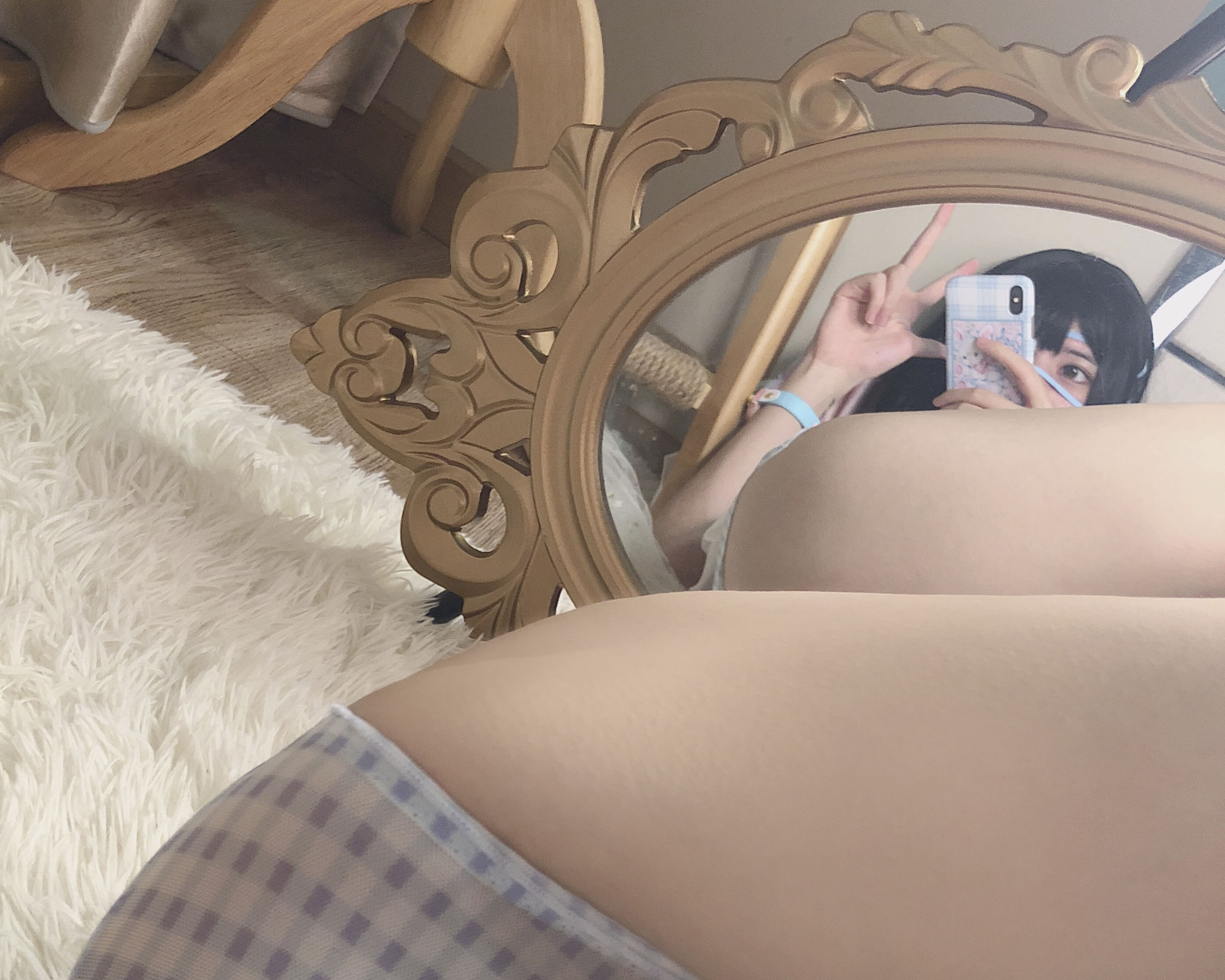 萌妹子眼酱大魔王w – T恤白丝 [10P]