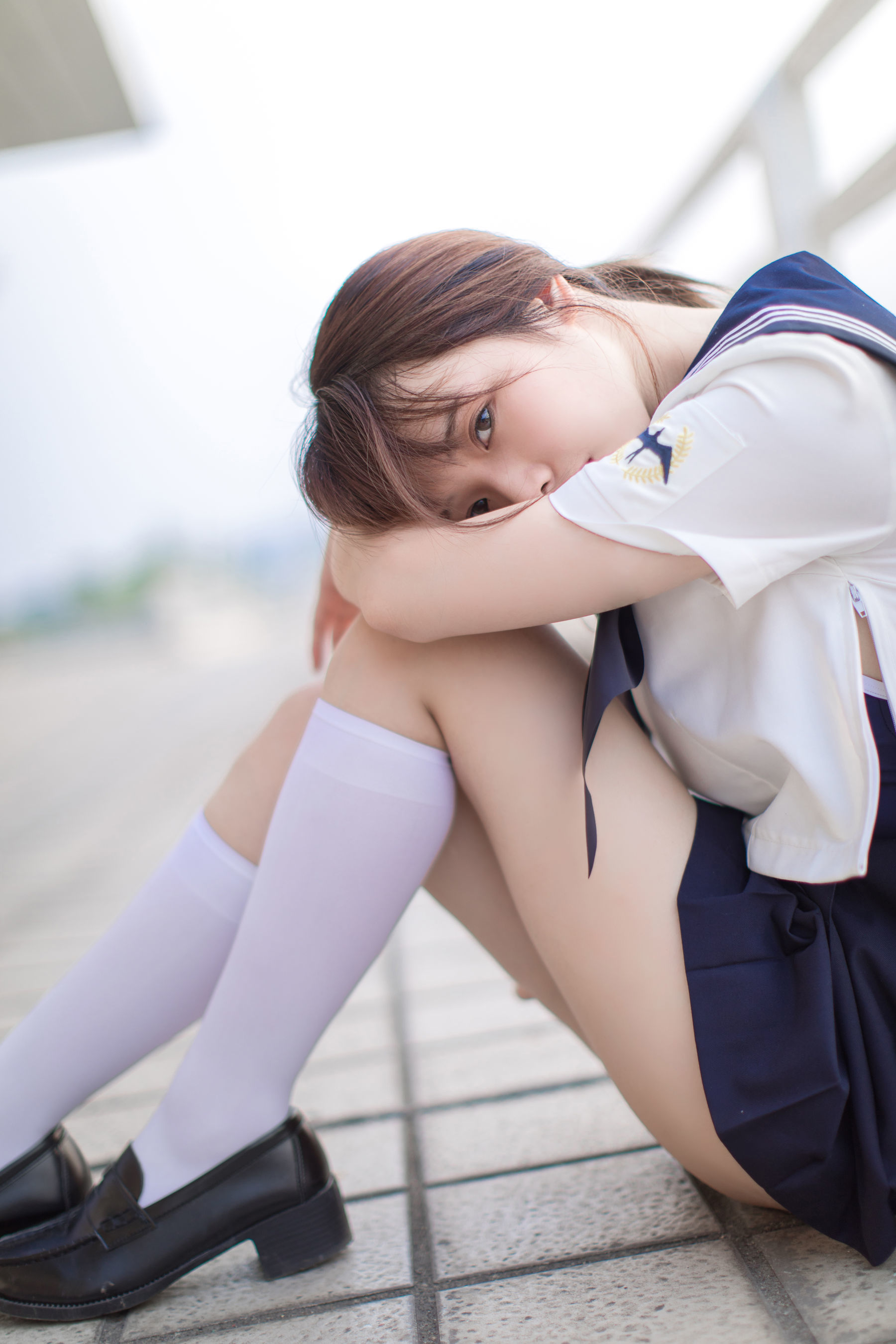 [萝莉COS] 雯妹 – JK 白丝 死库水 [20P]