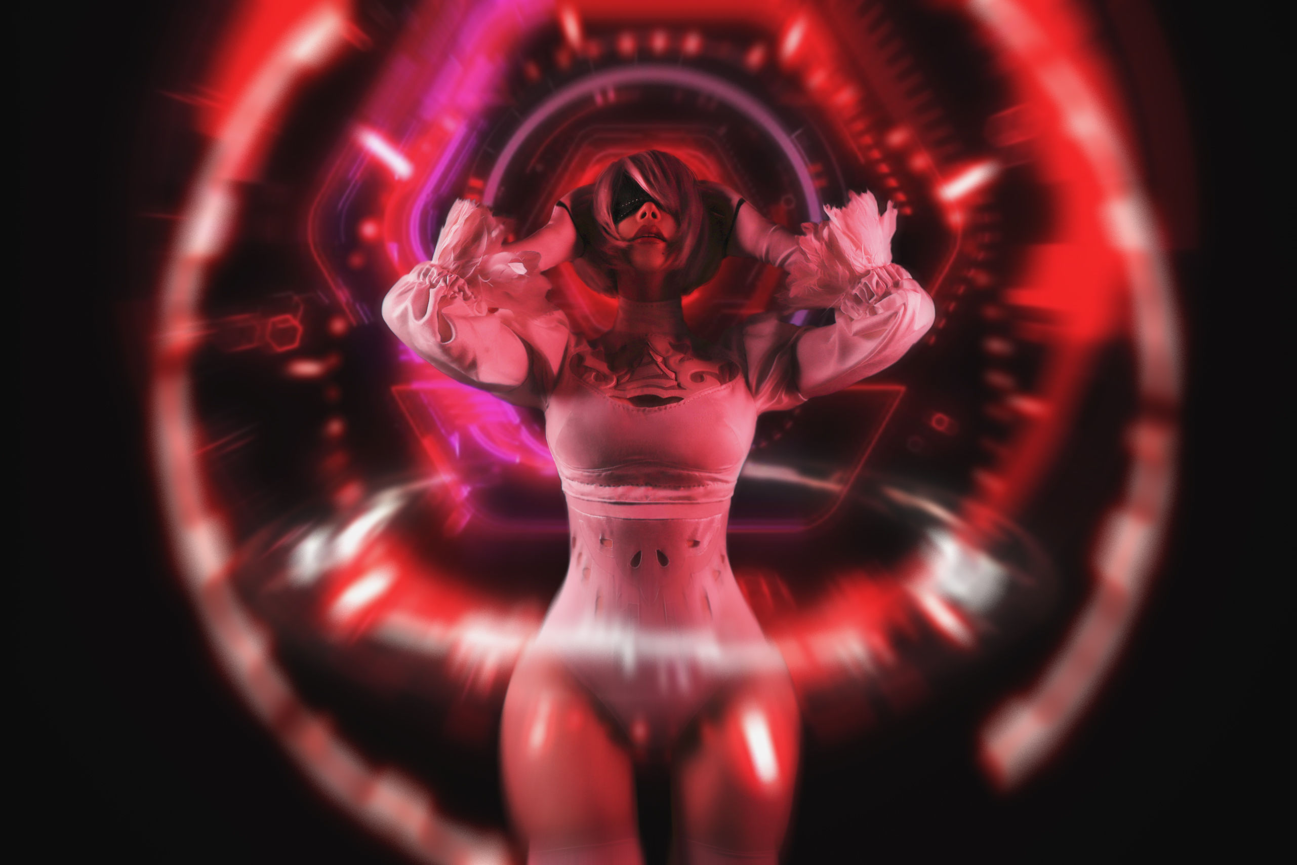 国外美女SayaTheFox – 2B White Dress [10P]