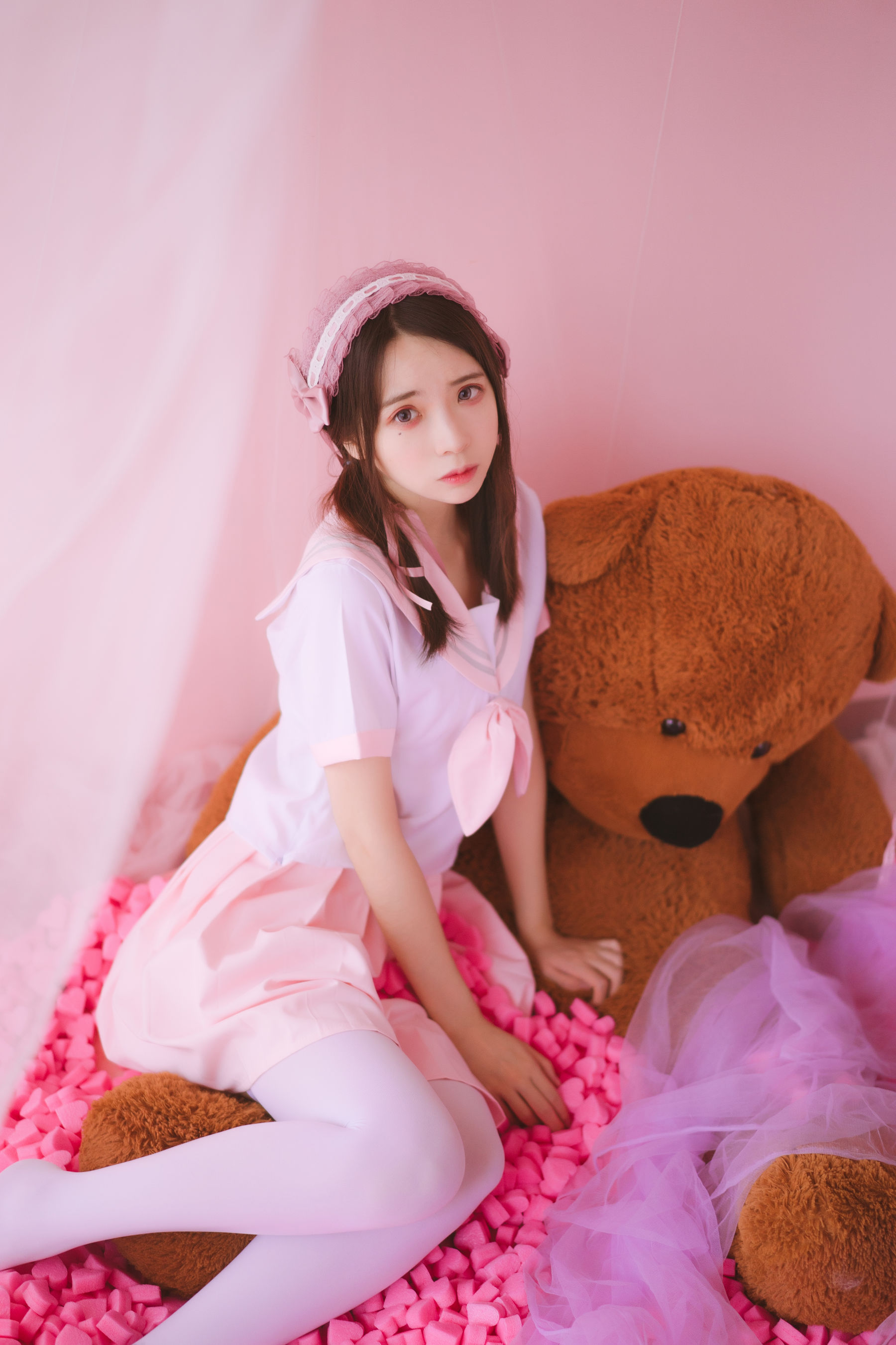 [萝莉COS] 疯猫ss《丝袜狂想曲(粉)》 [54P]