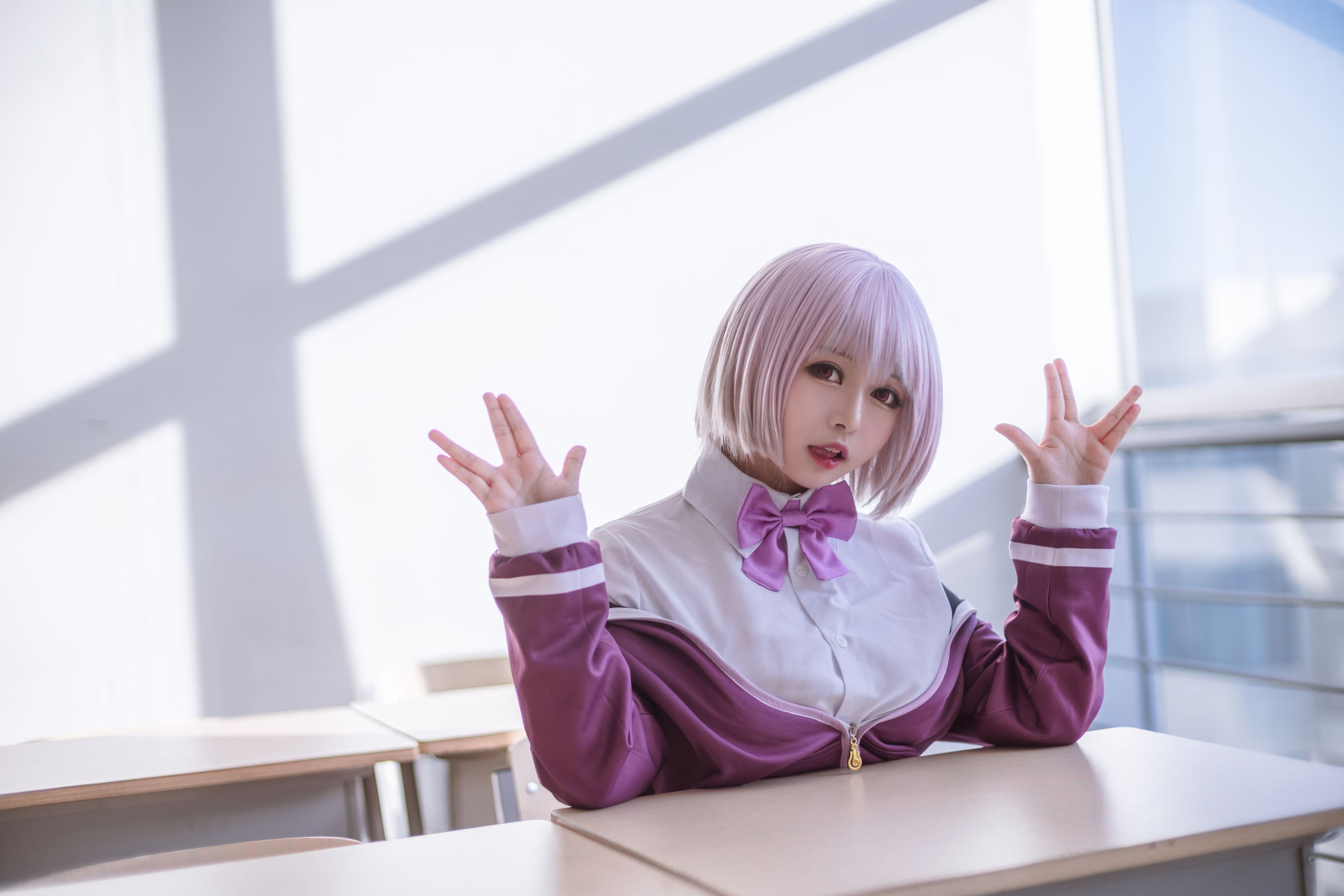 大眼萌妹黑猫猫OvO – 新条茜 [9P]