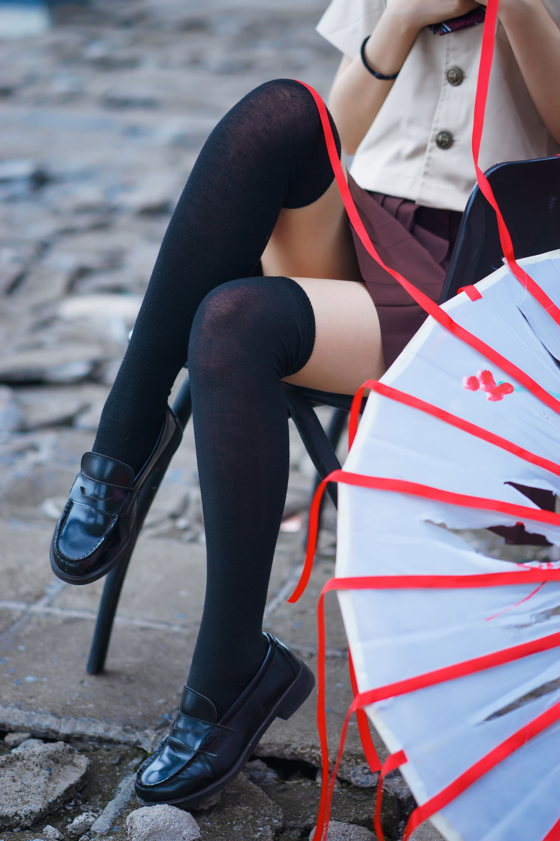 [萝莉COS] 疯猫ss《丝袜狂想曲(伞)》 [42P]