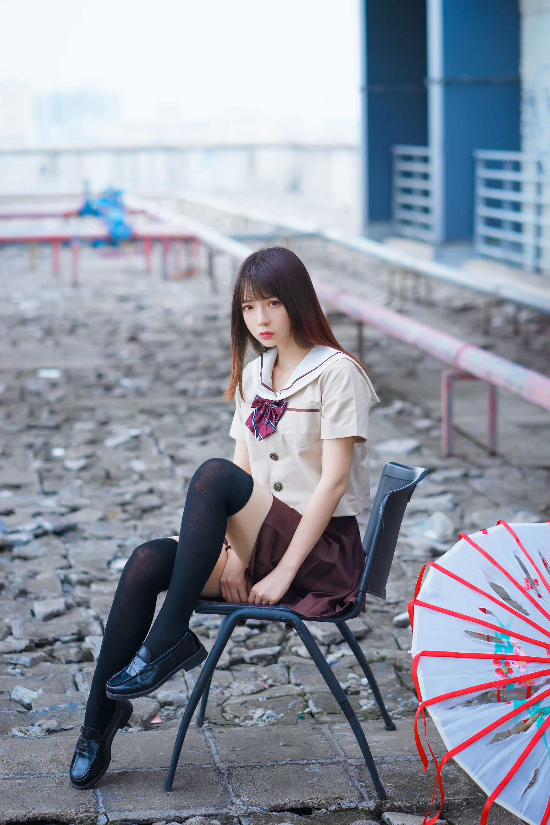 [萝莉COS] 疯猫ss《丝袜狂想曲(伞)》 [42P]