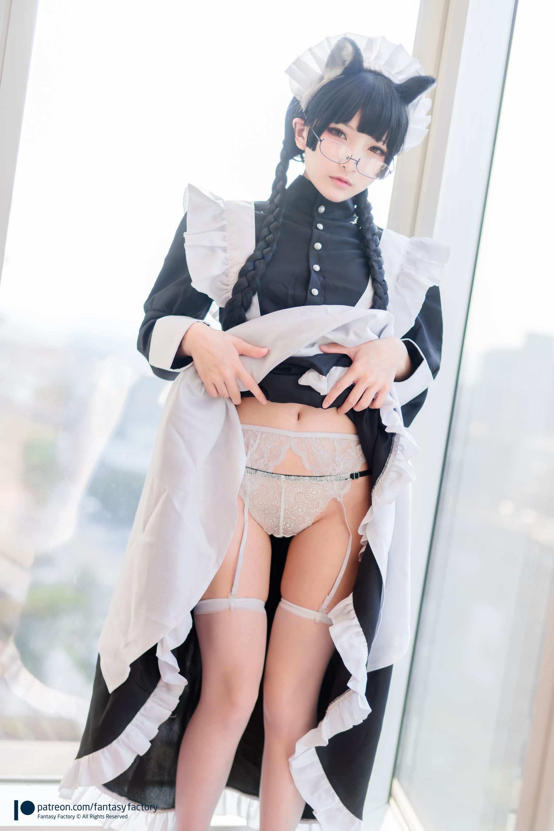 [Fantasy Factory] 小丁Cosplay – 黑猫女仆 [48P]
