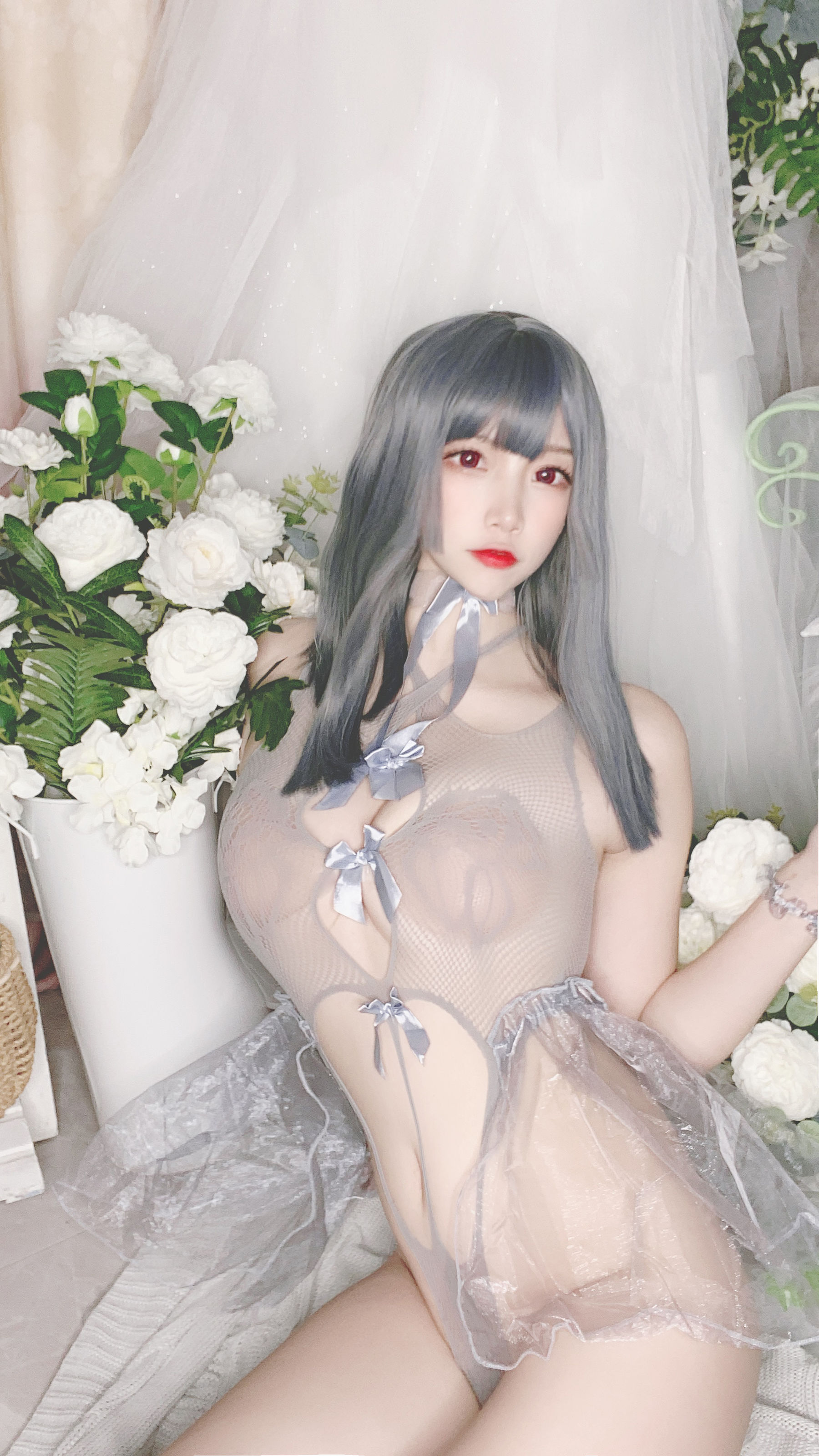 [Cosplay写真] 人气Coser二佐Nisa – 蓝色网状比基尼 [38P]