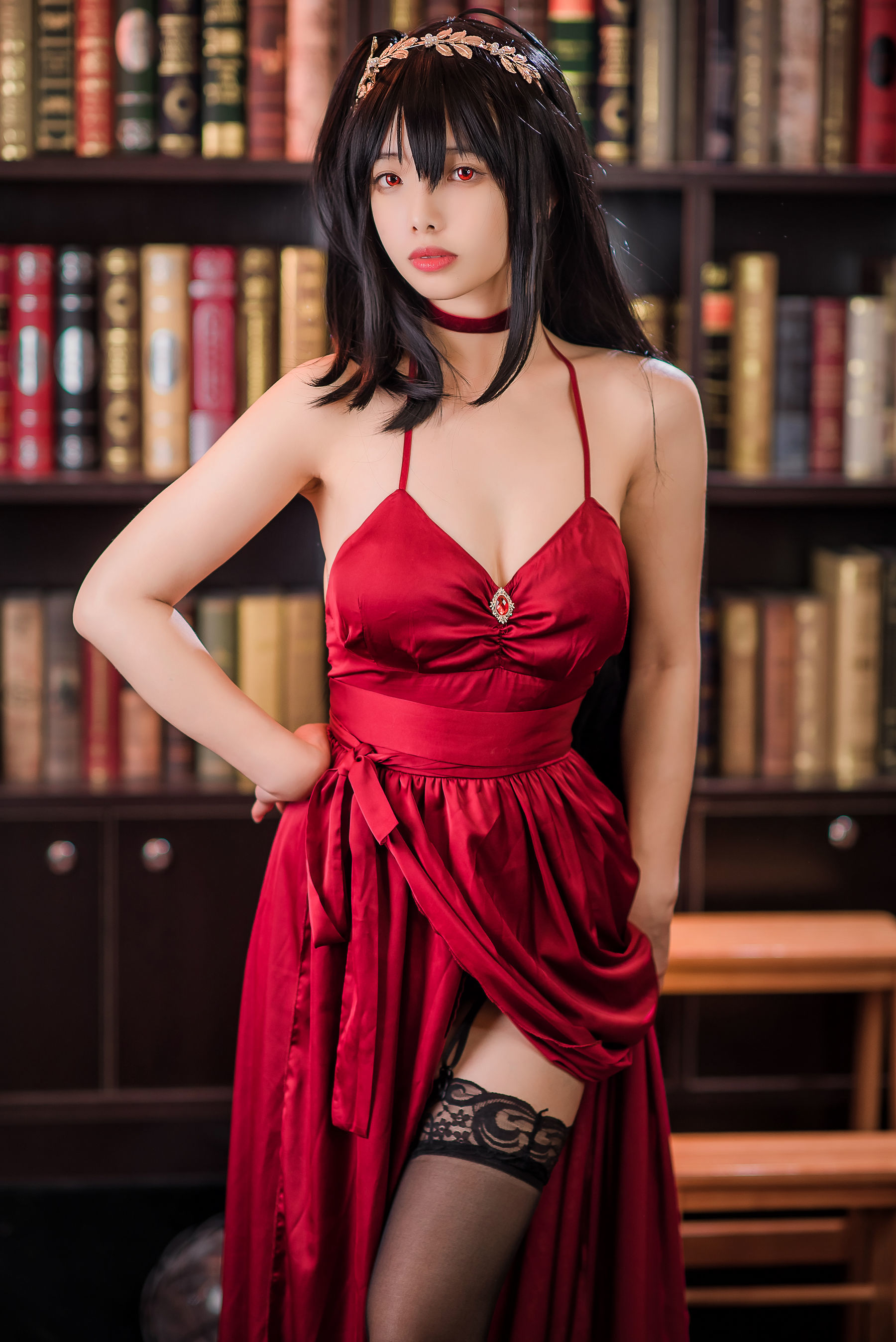 [萝莉COS] 雯妹 – 碧蓝航线大凤礼服 [43P]