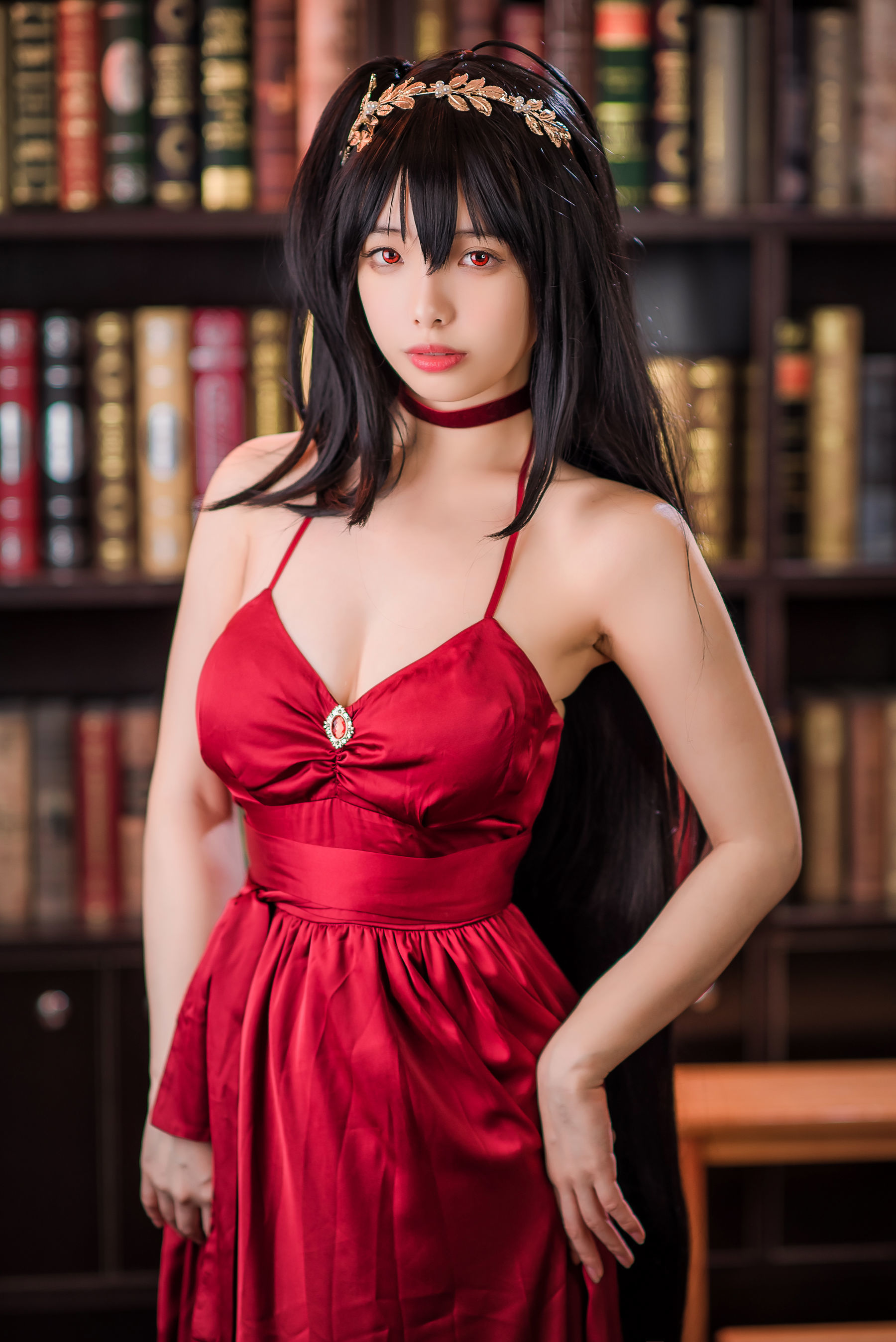 [萝莉COS] 雯妹 – 碧蓝航线大凤礼服 [43P]