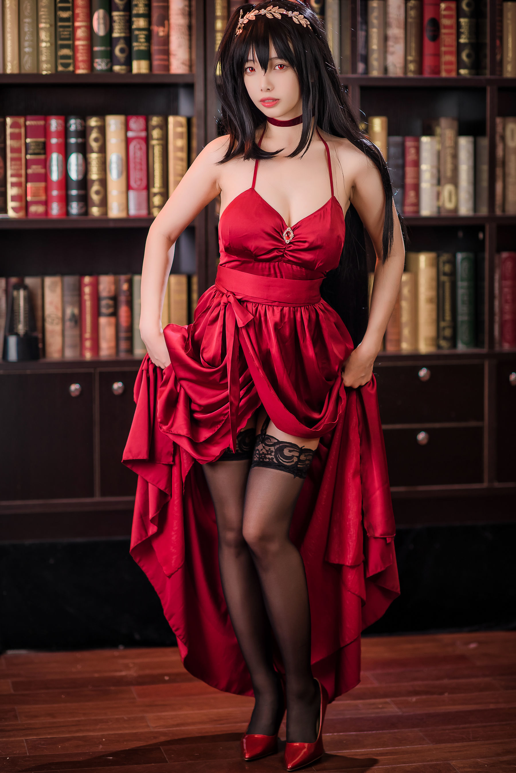 [萝莉COS] 雯妹 – 碧蓝航线大凤礼服 [43P]