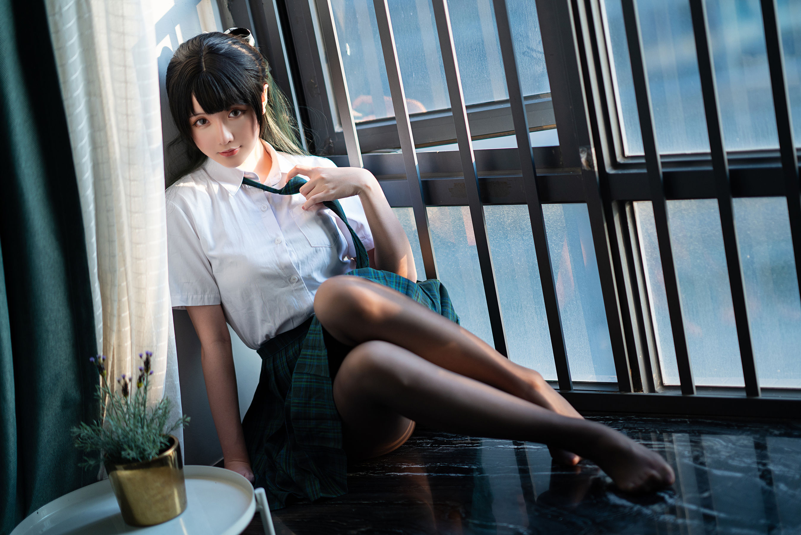 Coser小姐姐星之迟迟 – JK-绿 [100P]