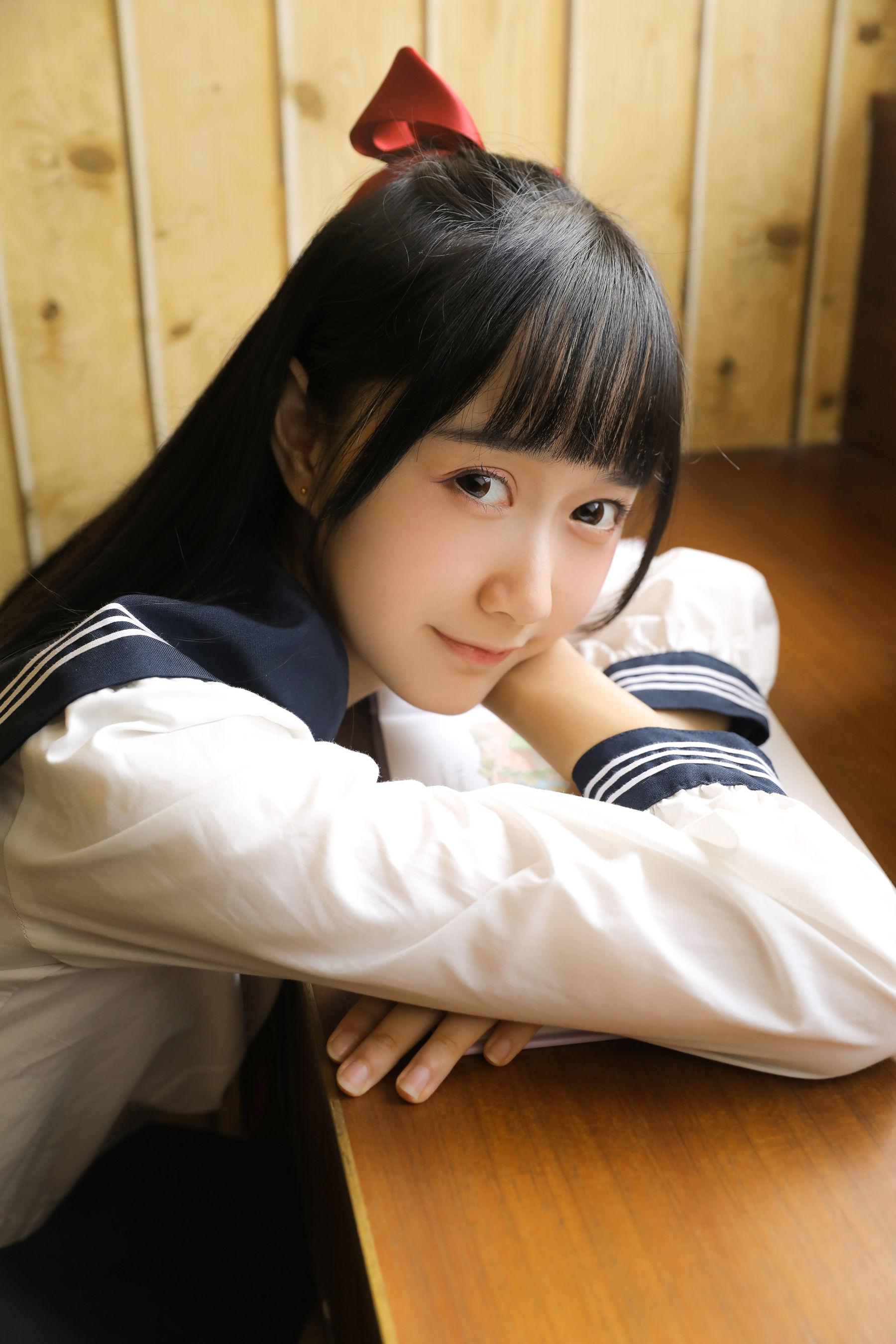 [萝莉COS] 木绵绵OwO – 绵相随 JK水手服 [32P]