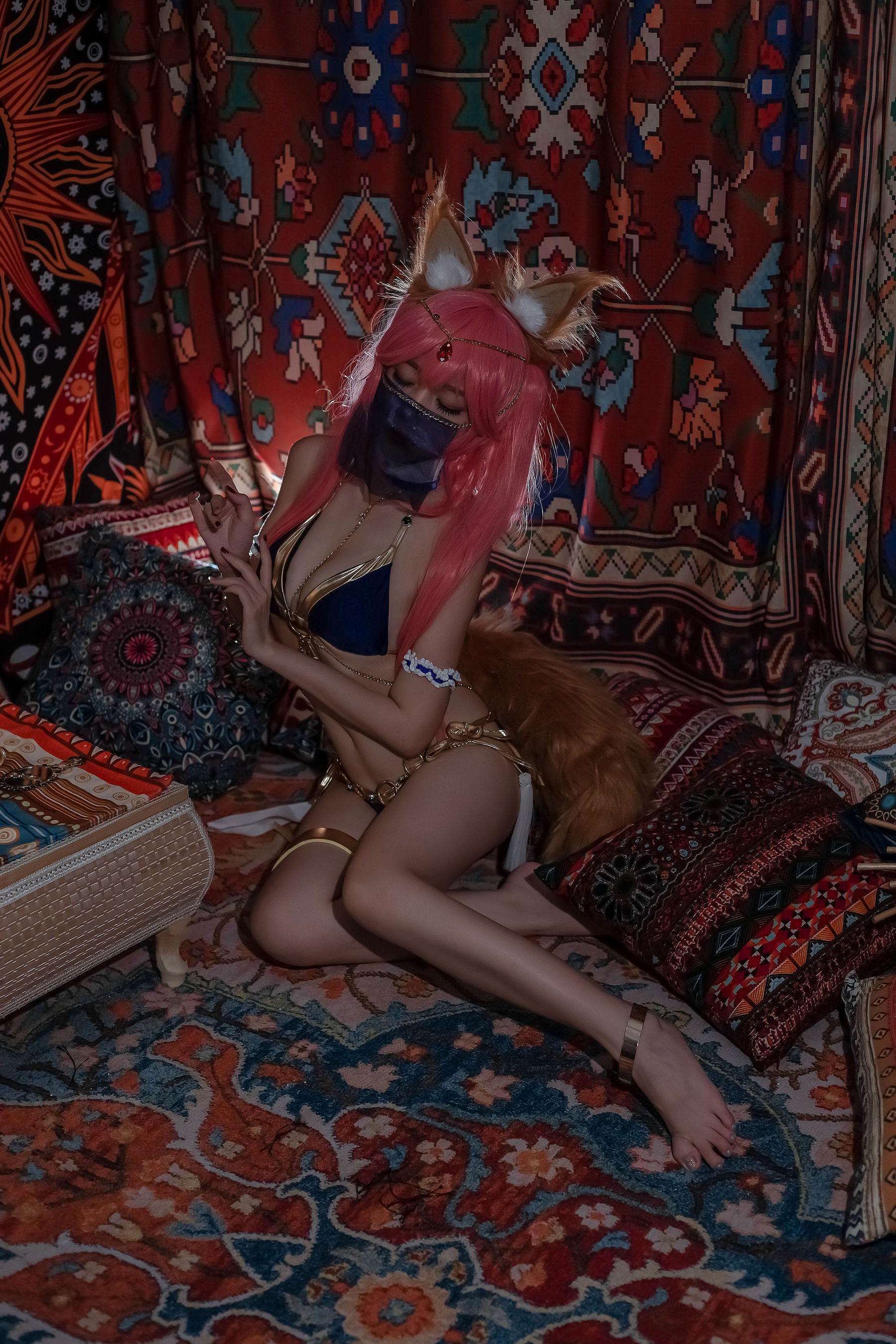 [Cosplay写真] 人气Coser二佐Nisa – 玉藻前舞娘 [22P]