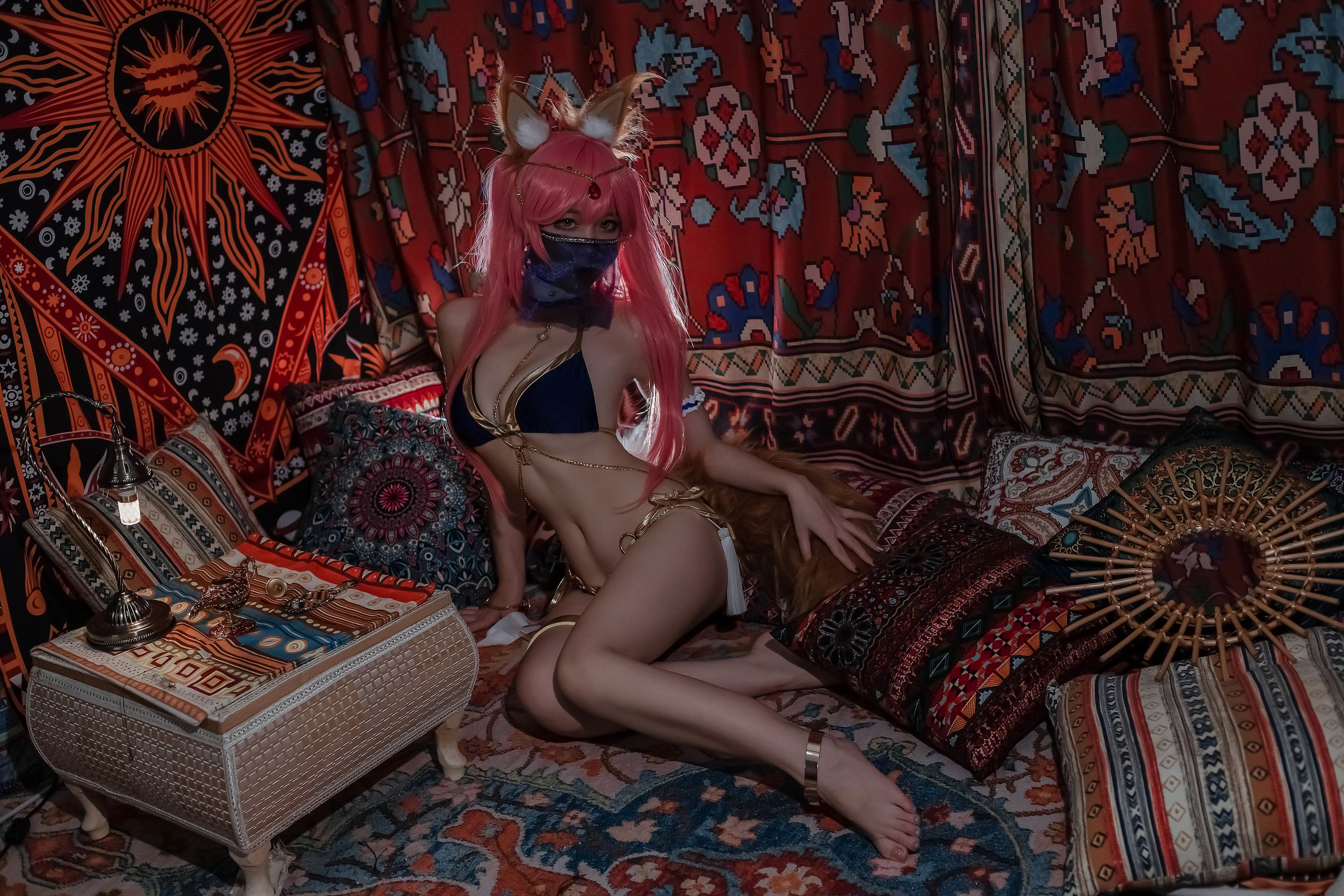 [Cosplay写真] 人气Coser二佐Nisa – 玉藻前舞娘 [22P]