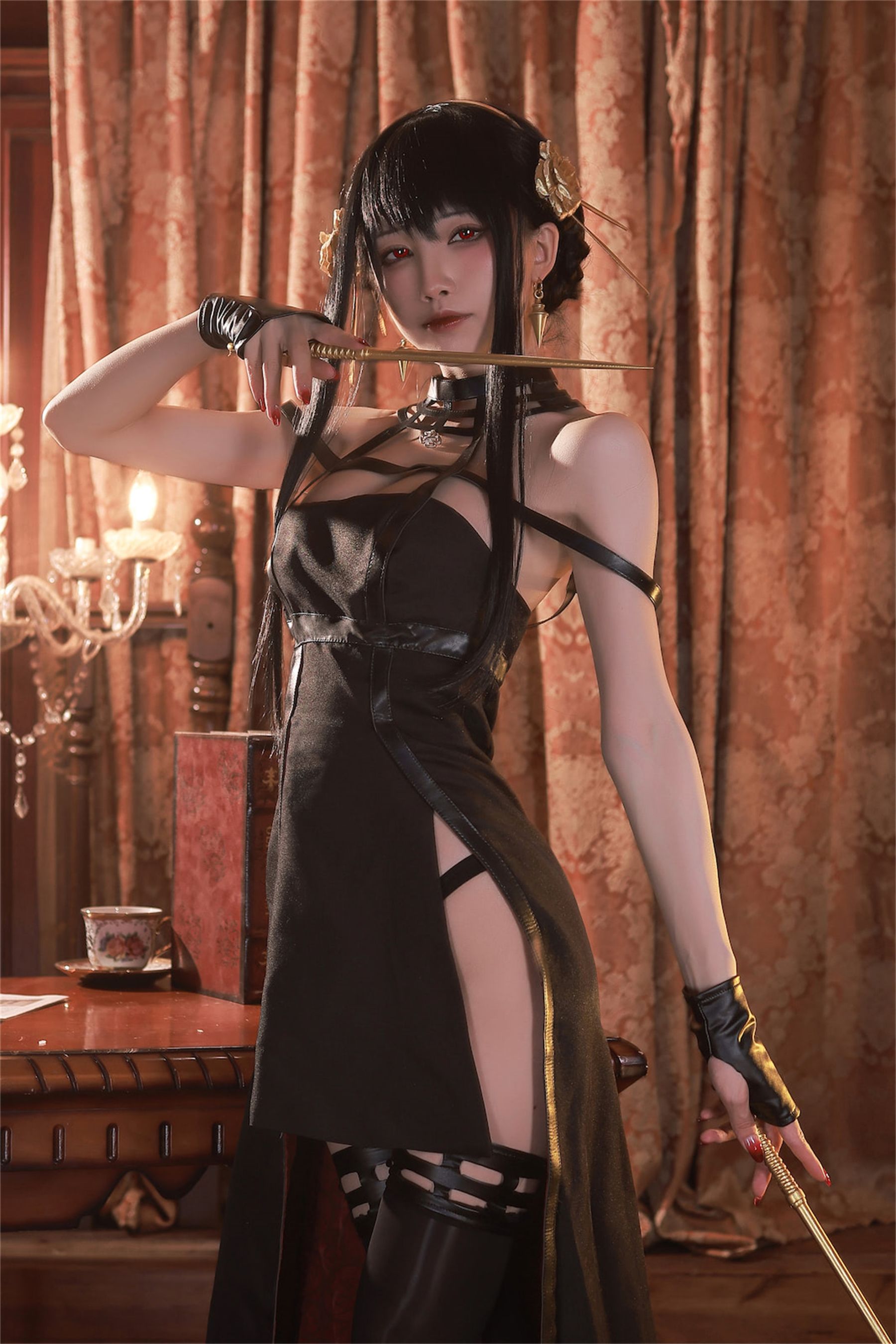 动漫博主水淼aqua – 约尔 黑礼服 [64P]