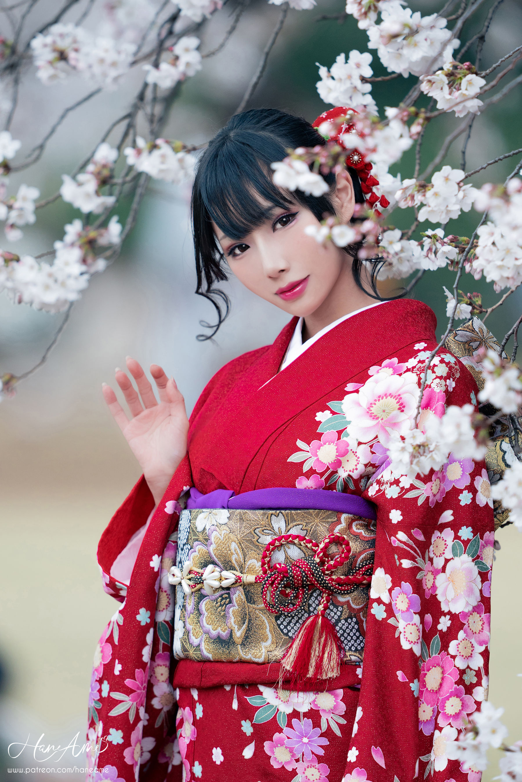 Hane Ame 雨波 – 赤紅和服 [38P]