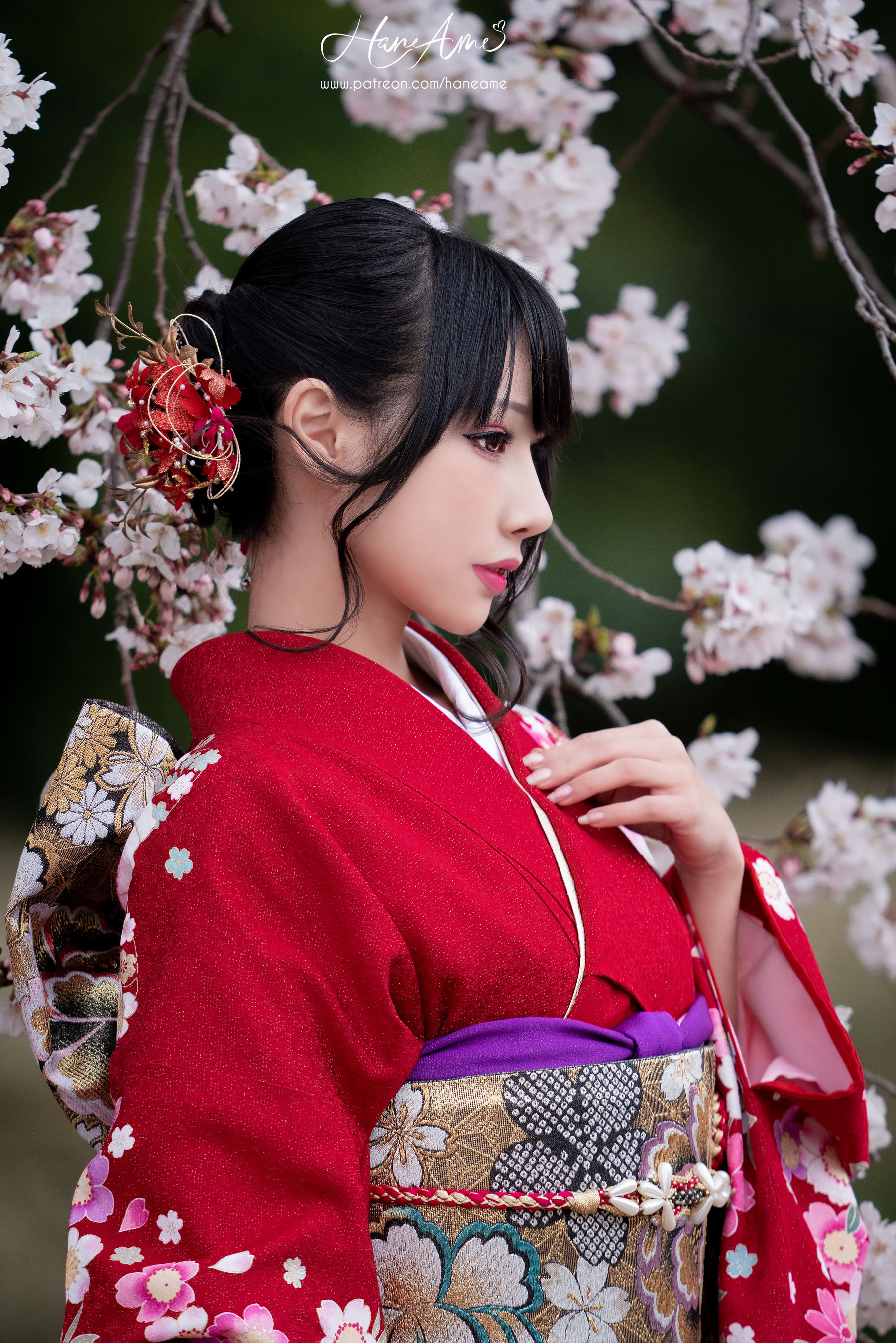 Hane Ame 雨波 – 赤紅和服 [38P]