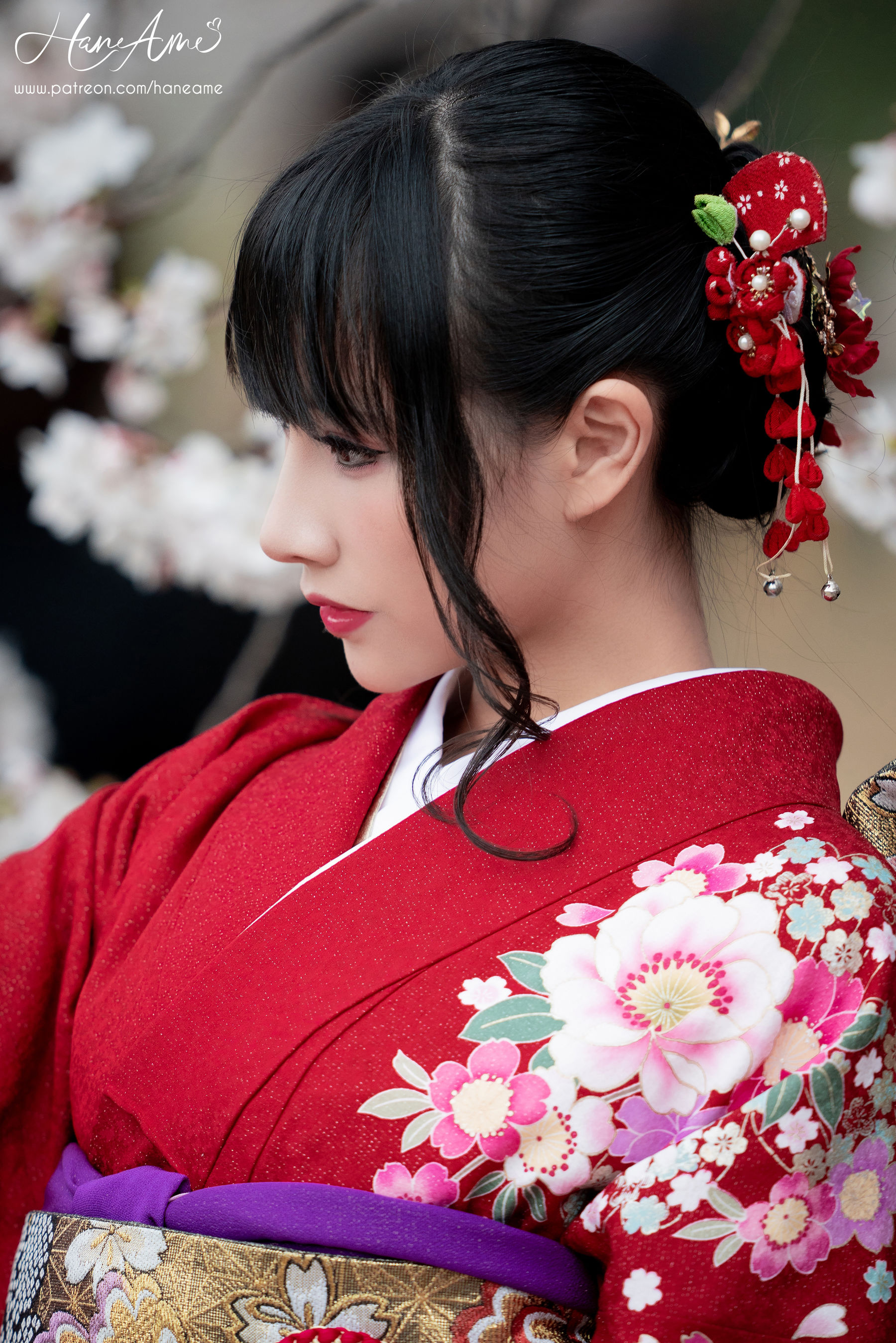 Hane Ame 雨波 – 赤紅和服 [38P]