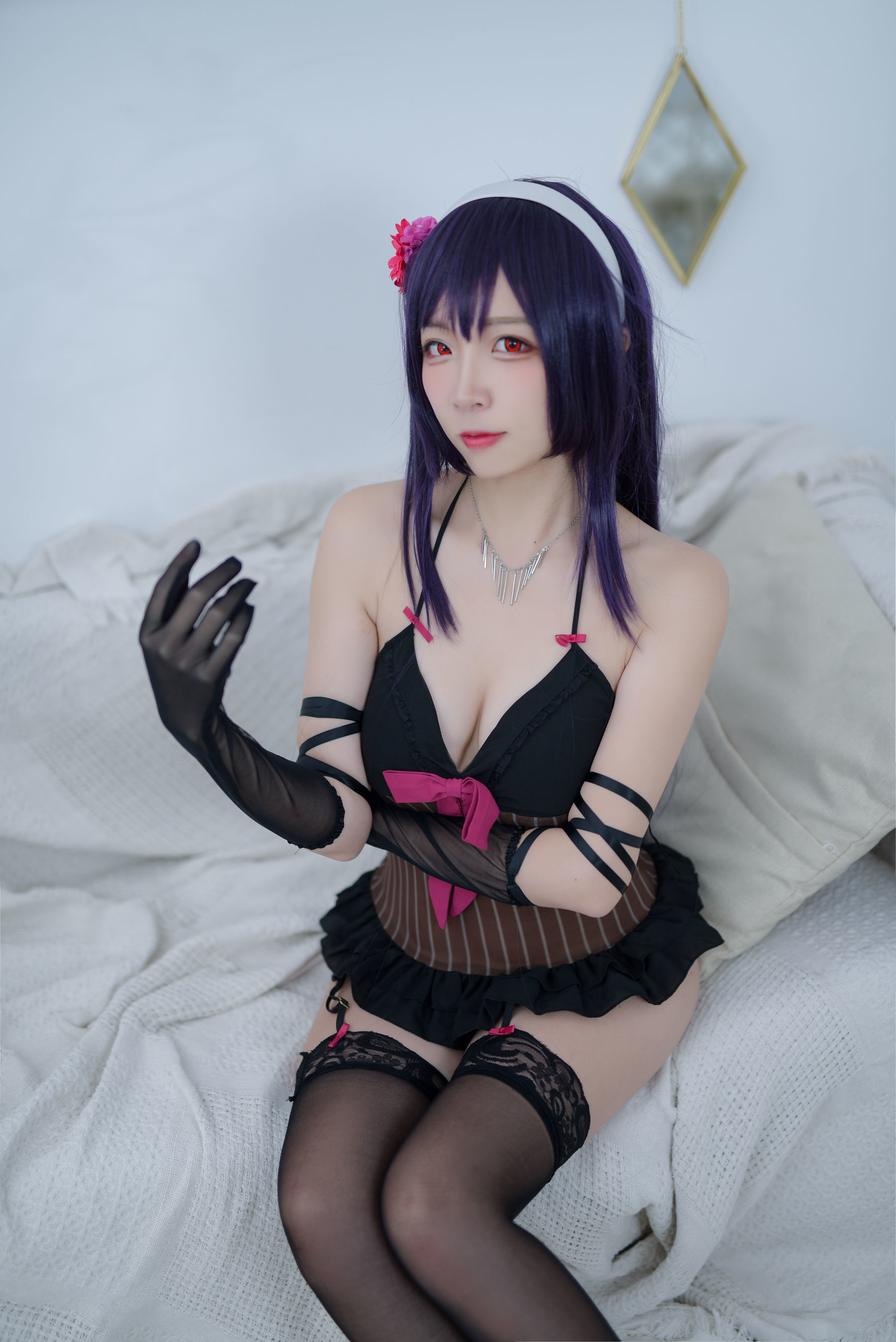 人气Coser二佐Nisa – 路人学姐 睡衣 [46P]