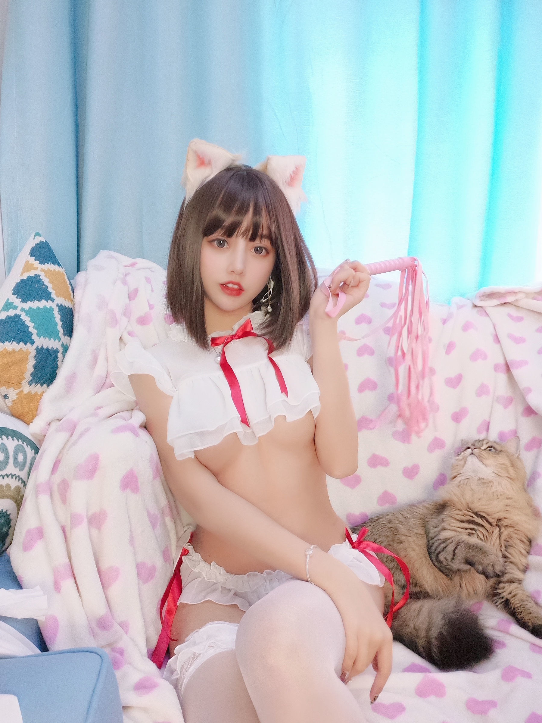 [萝莉COS] 斗鱼米线线sama – 粉耳SM [14P]