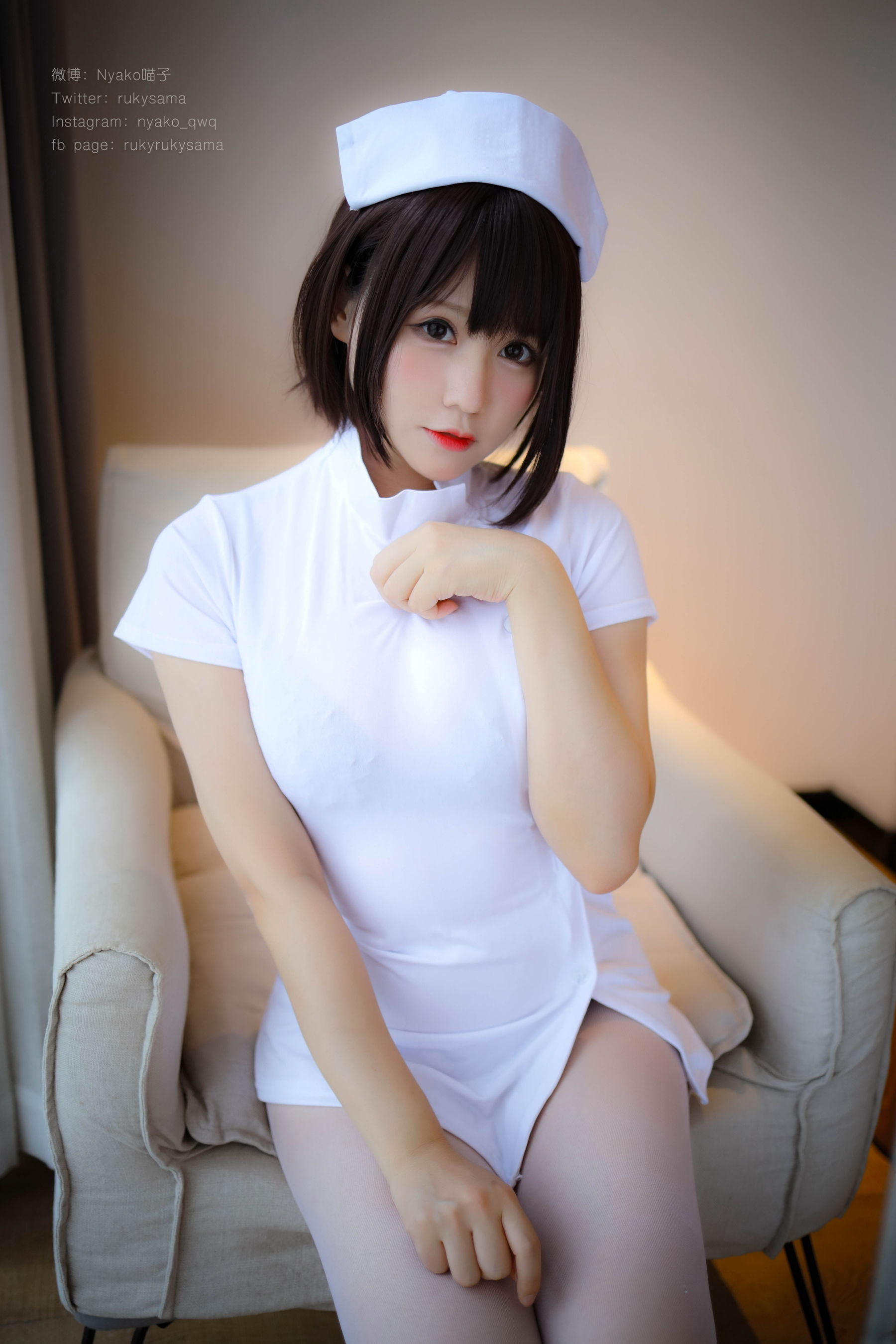 萌妹子Nyako喵子 白丝护士服 [78P]