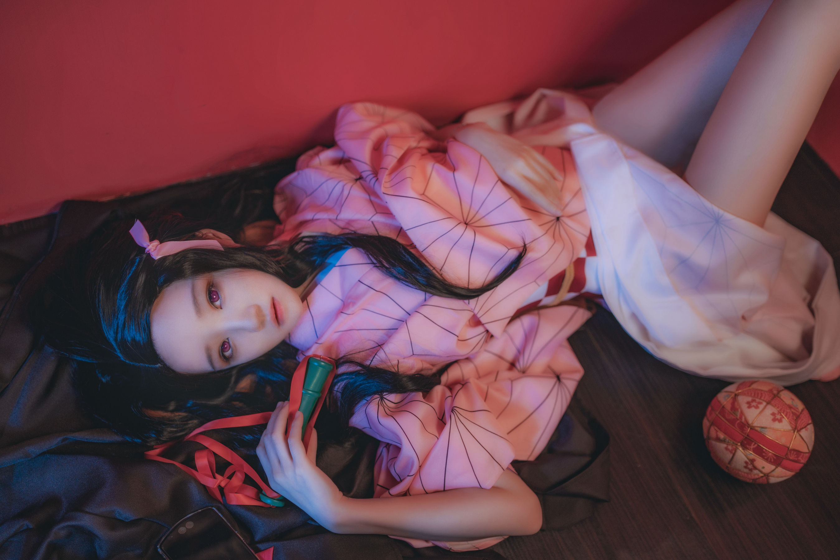 [萝莉COS] 桜桃喵 – 灶门祢豆子 [21P]