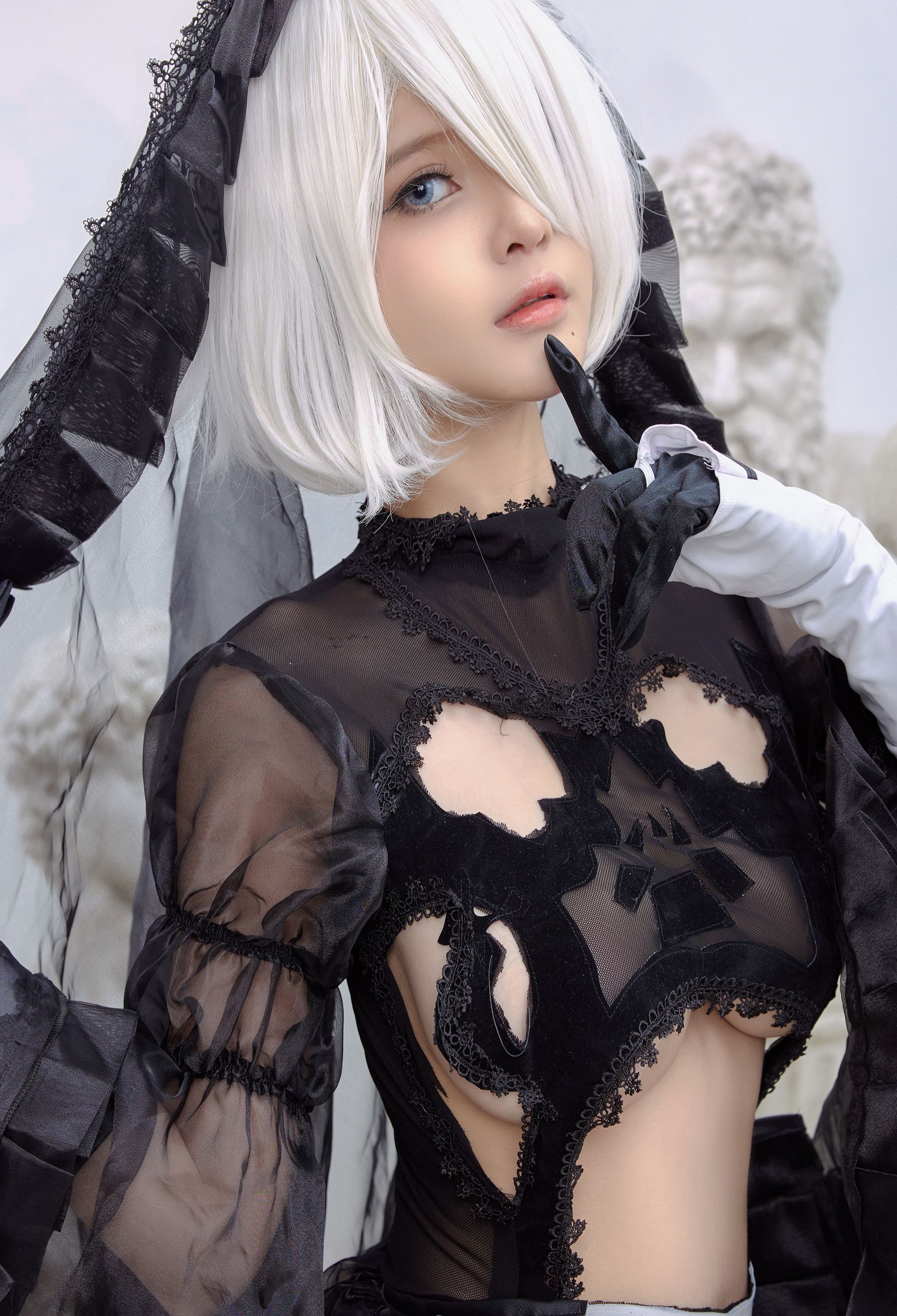 [Cosplay写真] Azami福利 – 2B Black Dress [20P]