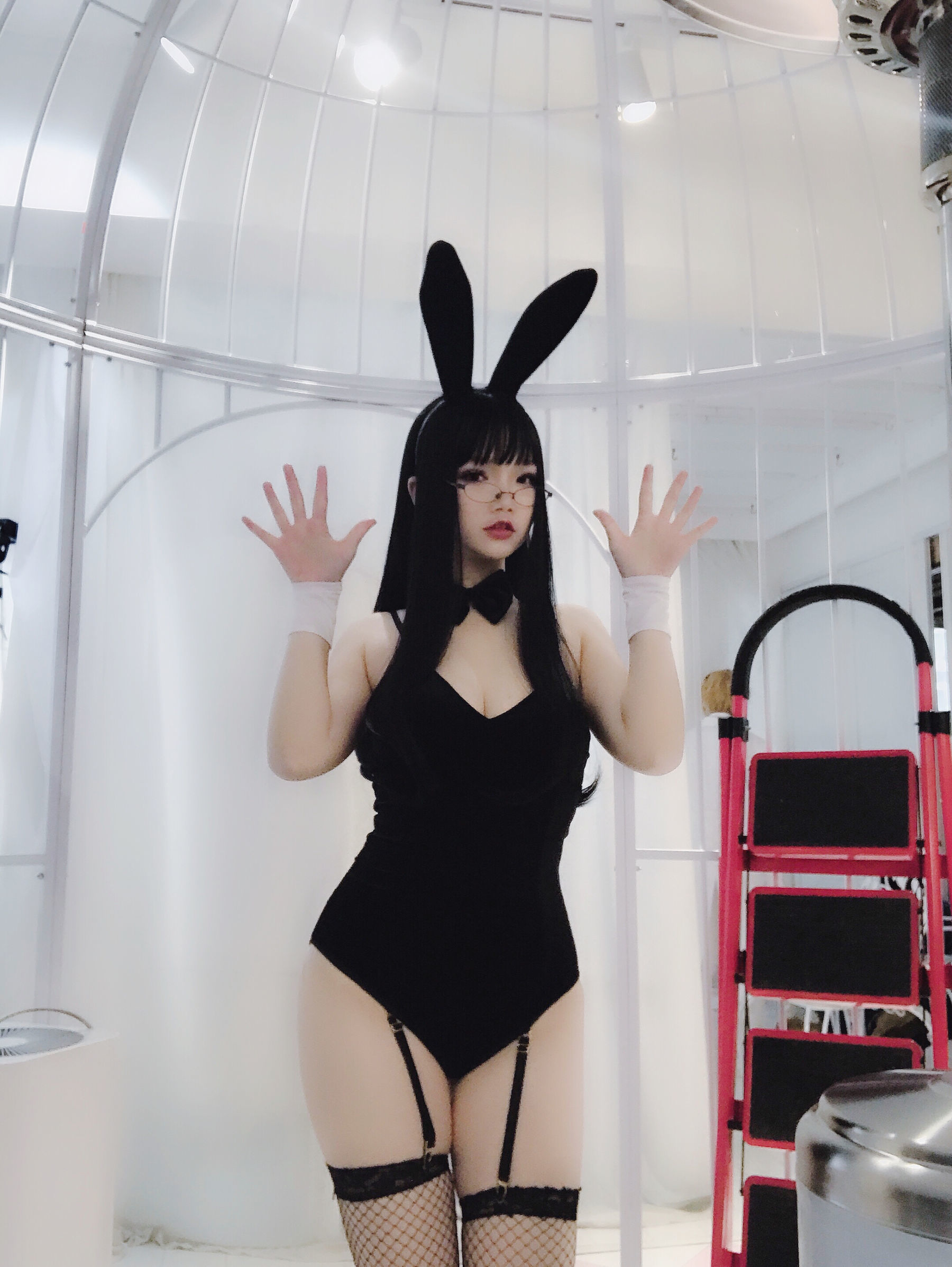 动漫博主雪晴Astra 眼镜兔子扮演 [24P]