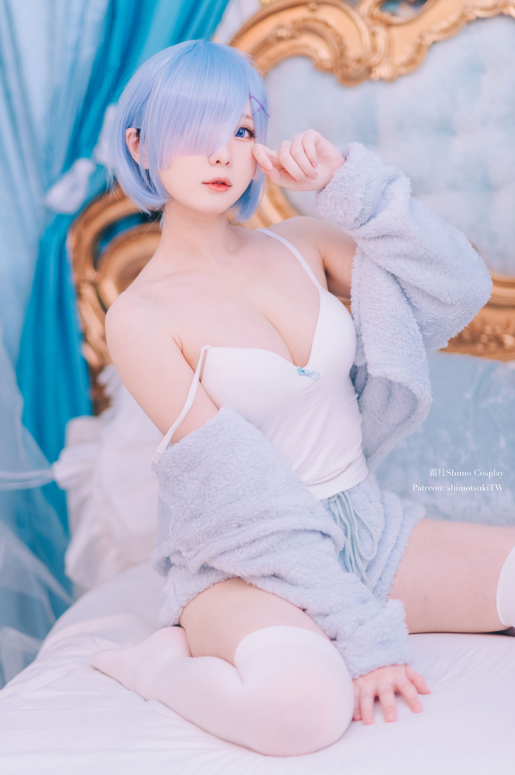 微博妹纸霜月shimo – 雷姆猫咪装 [16P]