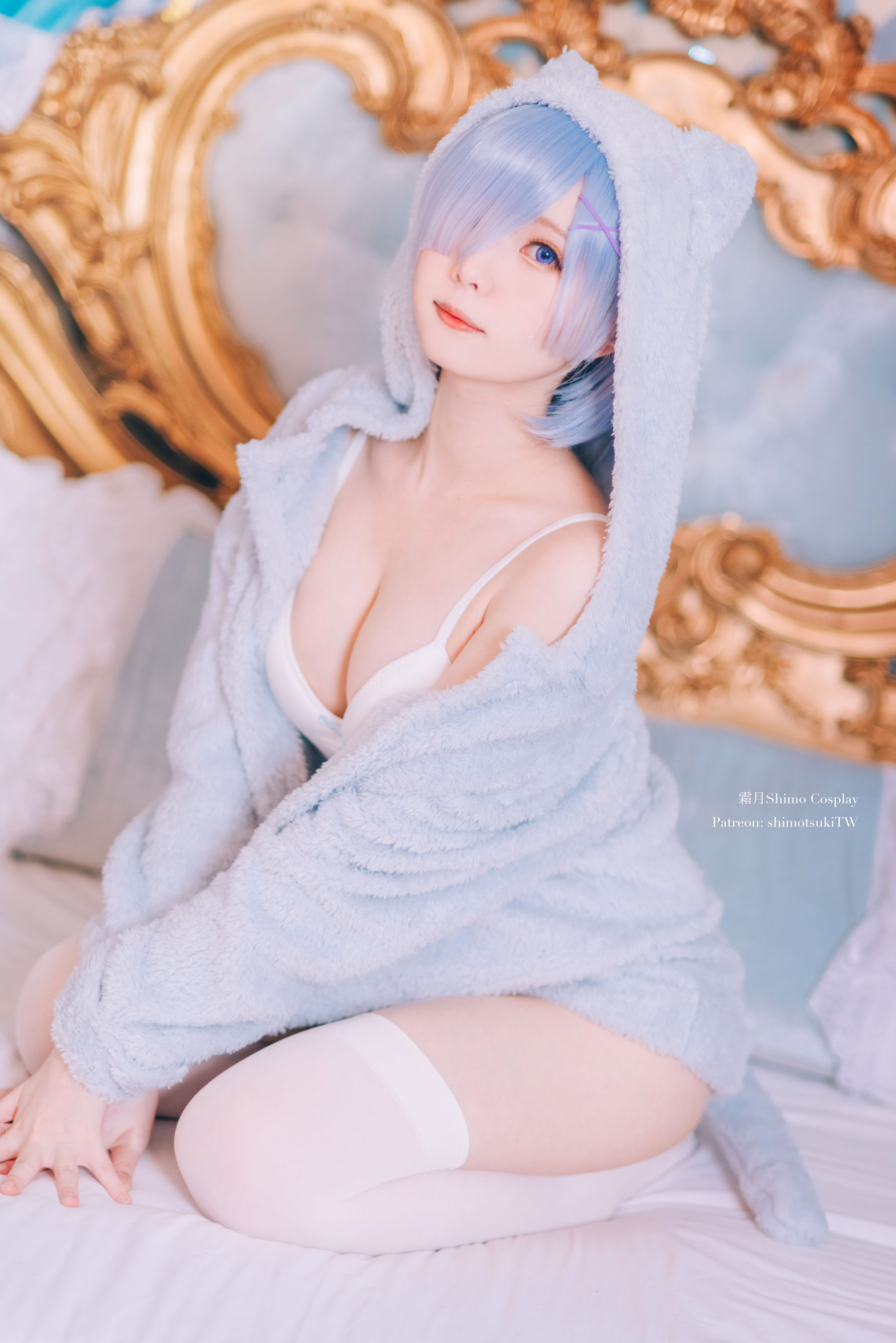 微博妹纸霜月shimo – 雷姆猫咪装 [16P]