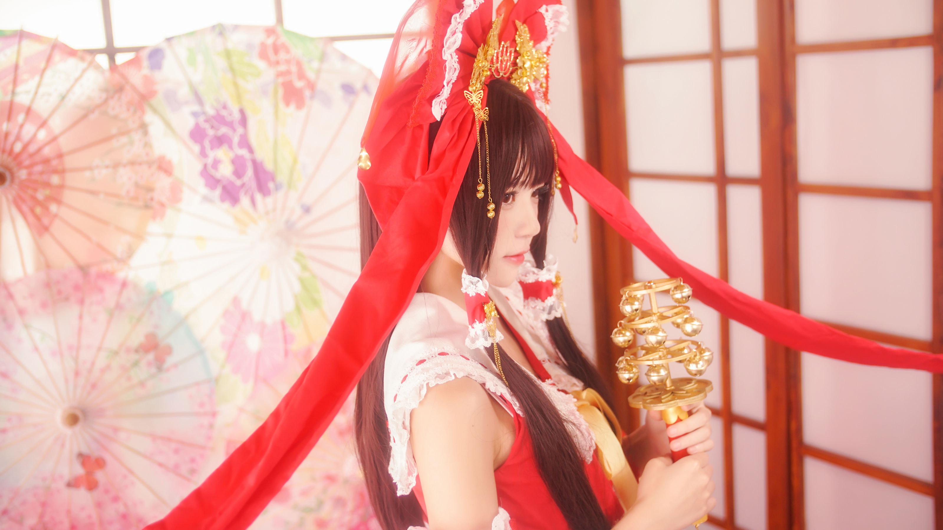 [萝莉COS] 桜桃喵《灵梦 新年快乐》 [45P]